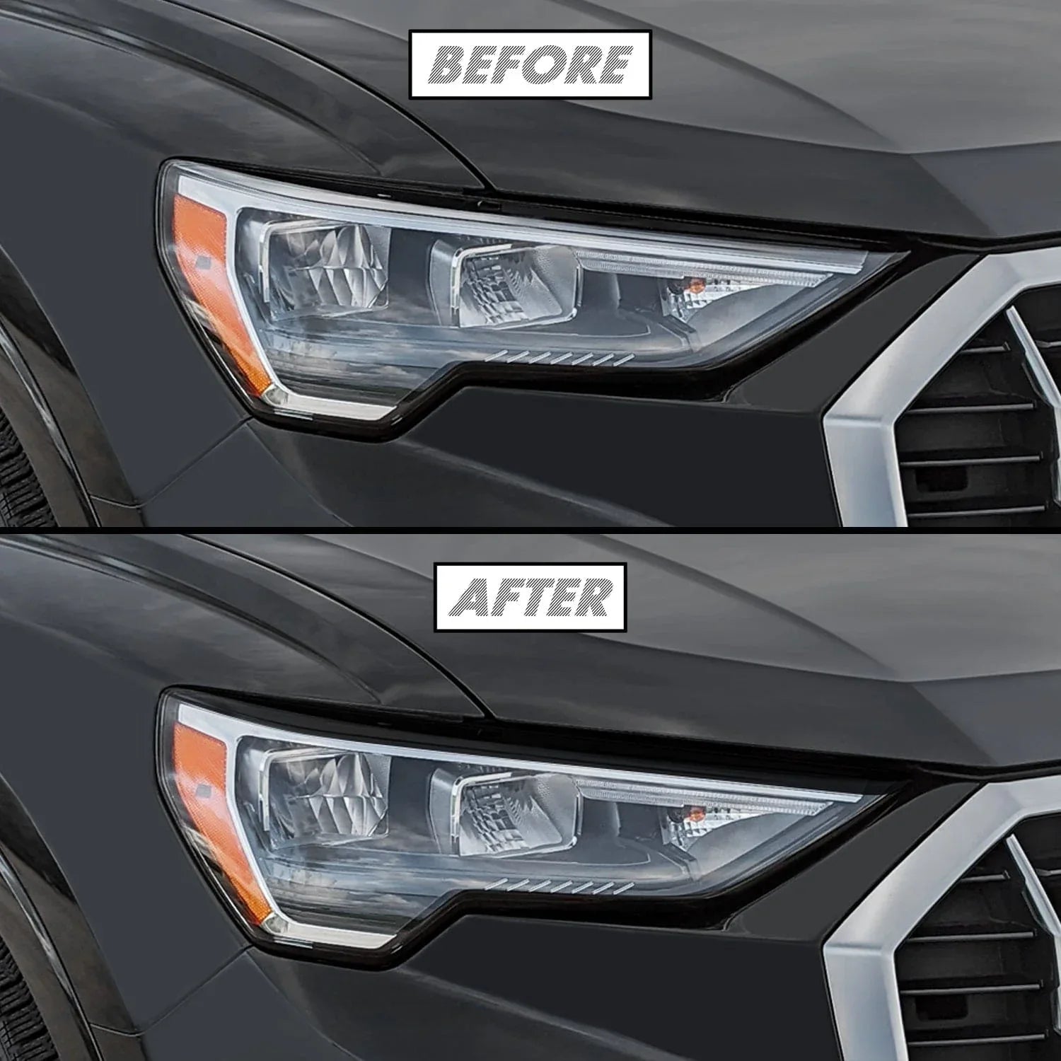 2019-2024 Audi Q3 | Headlight Eyelid PreCut Tint Overlays