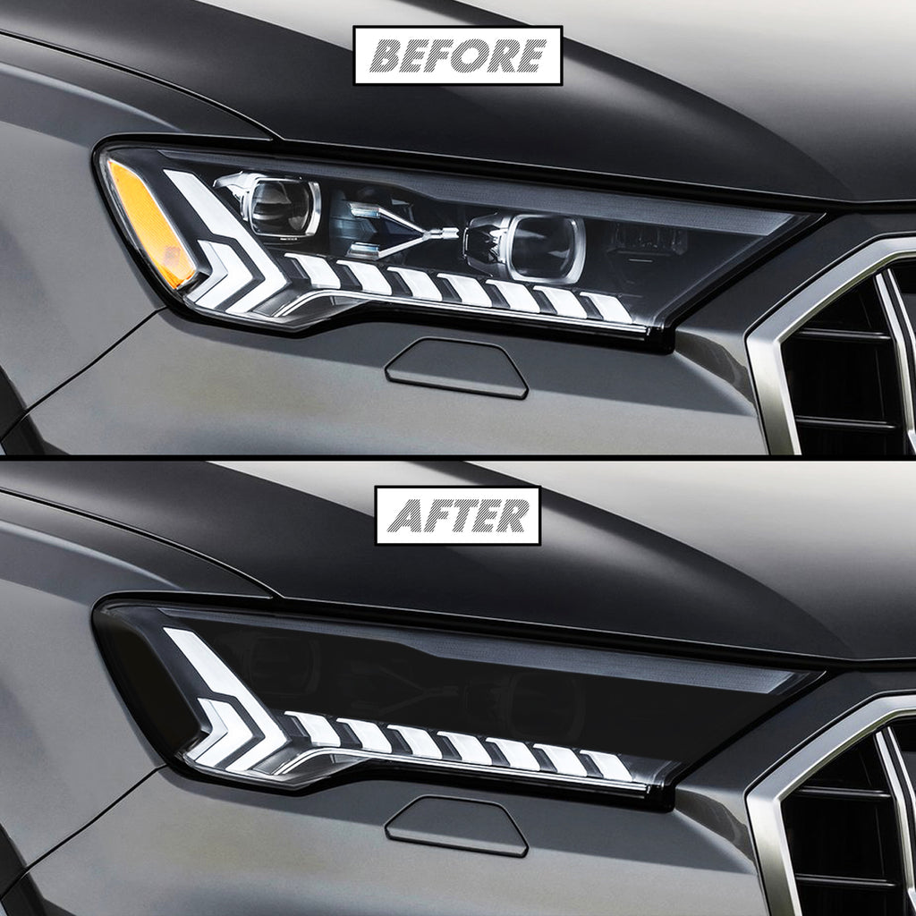 2020-2024 Audi Q7 | Matrix Headlight DRL Cutout PreCut Tint Overlays
