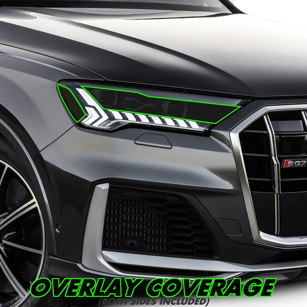 2020-2024 Audi Q7 | Matrix Headlight DRL Cutout PreCut Tint Overlays