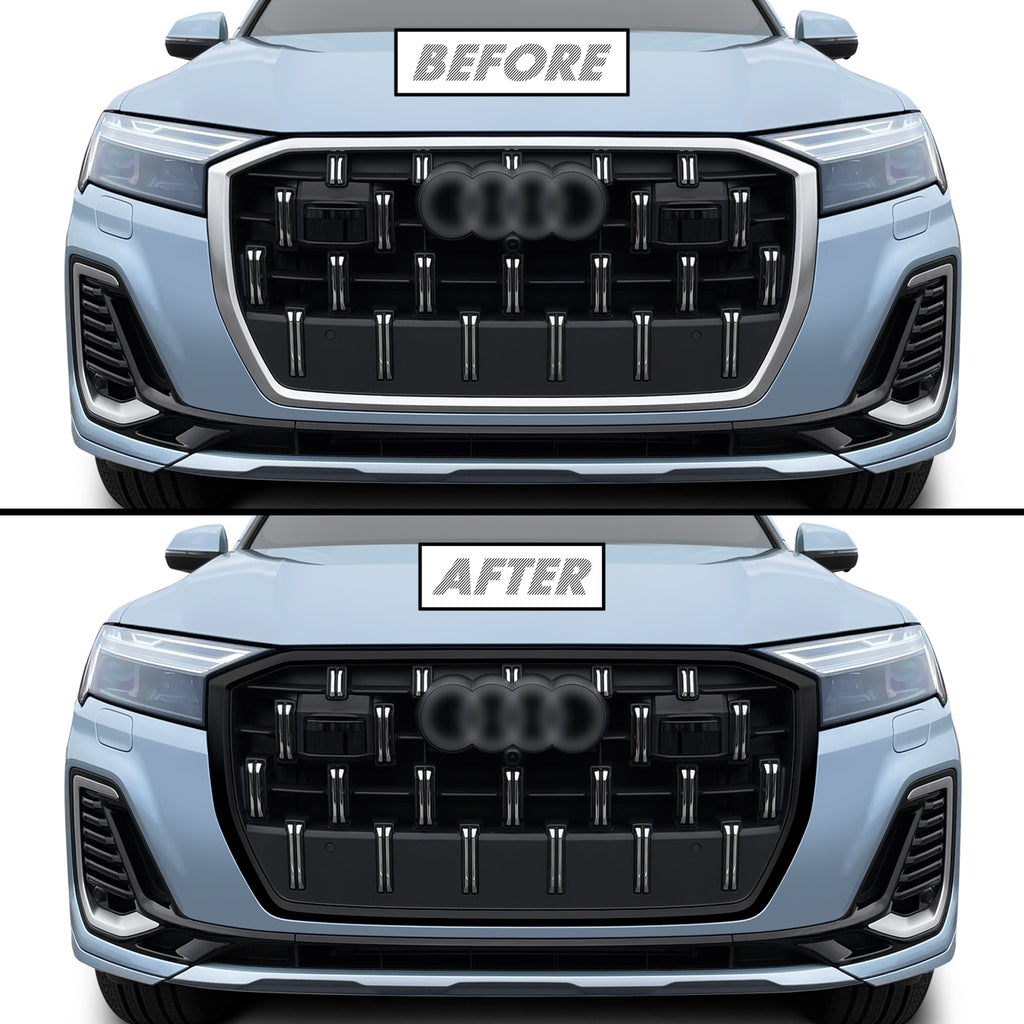 2025-2026 Audi Q7 | Front Grill Trim Chrome Delete PreCut Vinyl Wrap