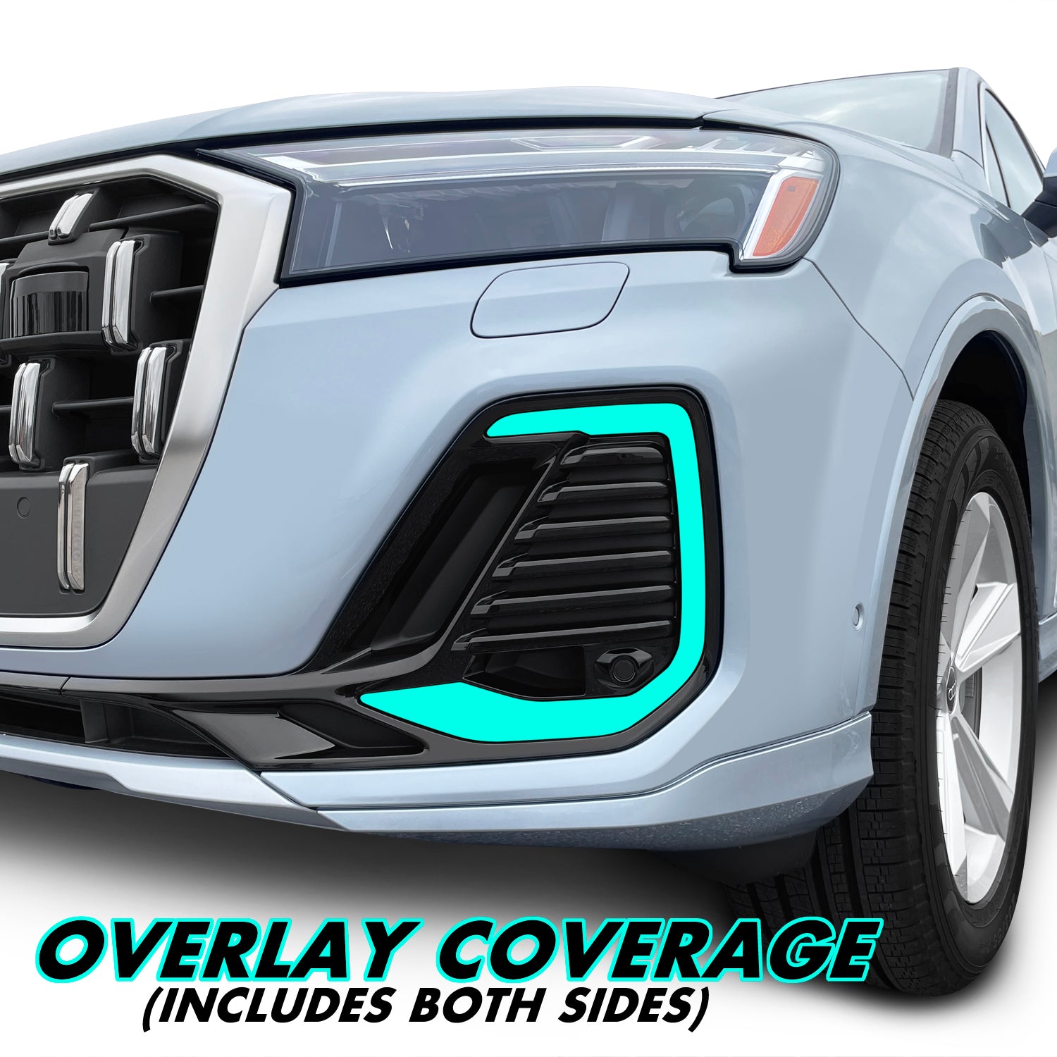 2025-2026 Audi Q7 | Front Bumper Side Vent Trim Chrome Delete PreCut Vinyl Wrap
