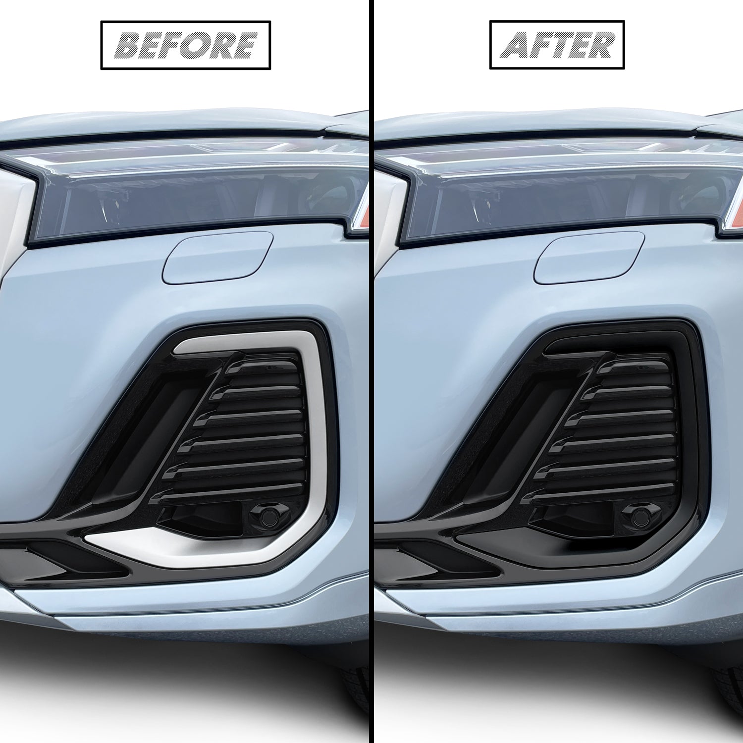 2025-2026 Audi Q7 | Front Bumper Side Vent Trim Chrome Delete PreCut Vinyl Wrap