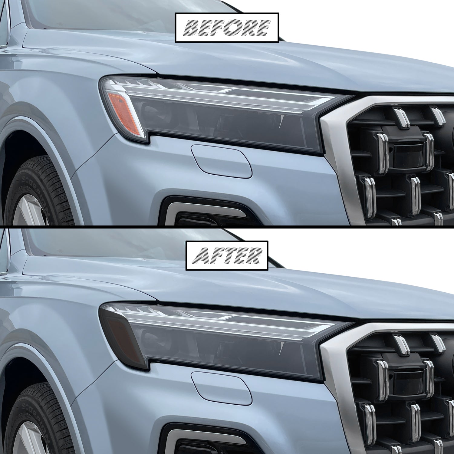 2025-2026 Audi Q7 | Headlight Side Marker PreCut Tint Overlays