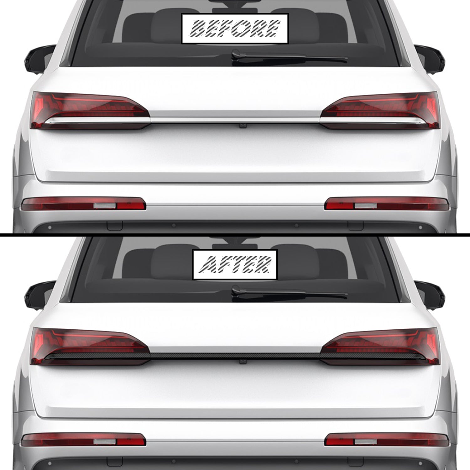 2025-2026 Audi Q7 | Tailgate Trim Chrome Delete PreCut Vinyl Wrap