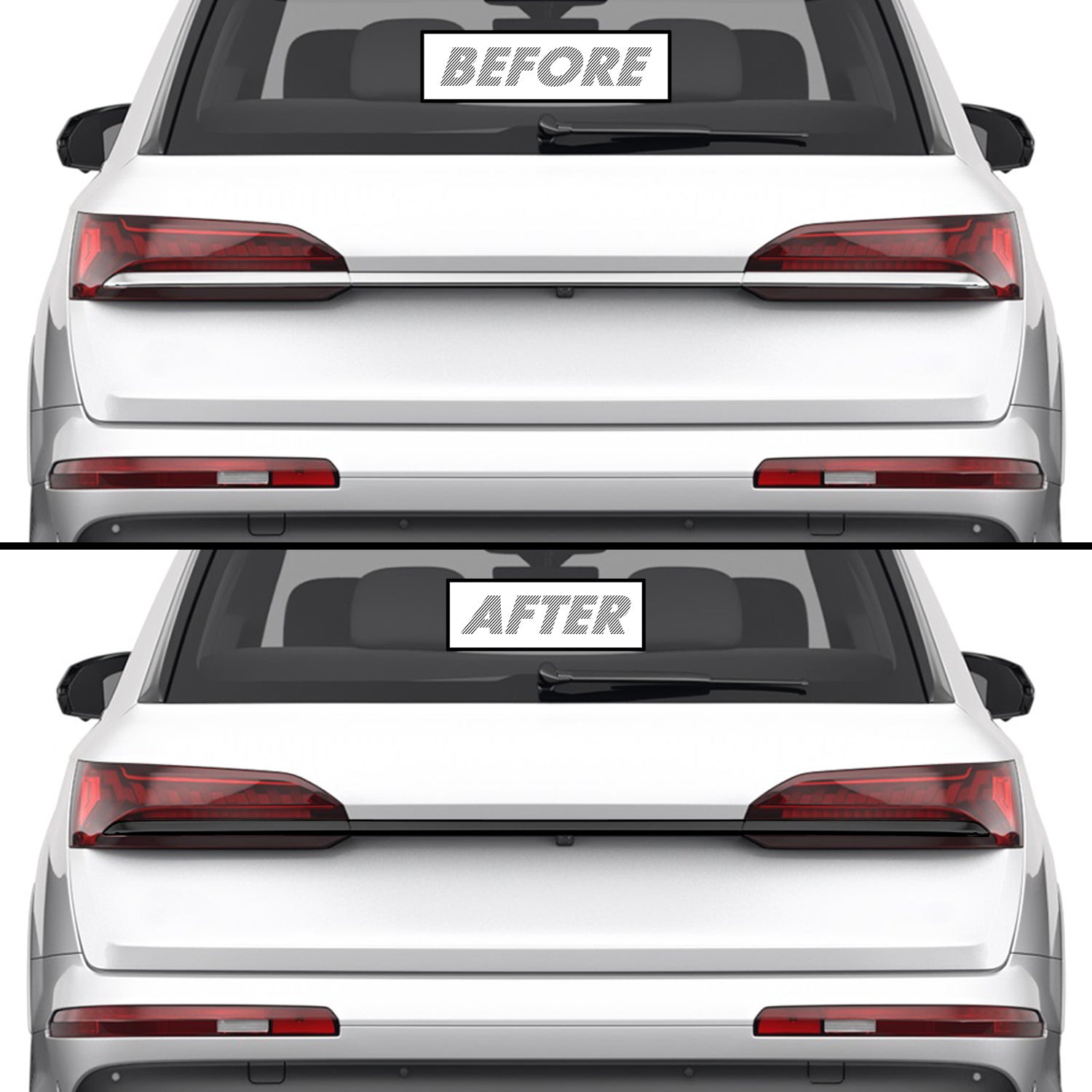 2025-2026 Audi Q7 | Tailgate Trim Chrome Delete PreCut Vinyl Wrap