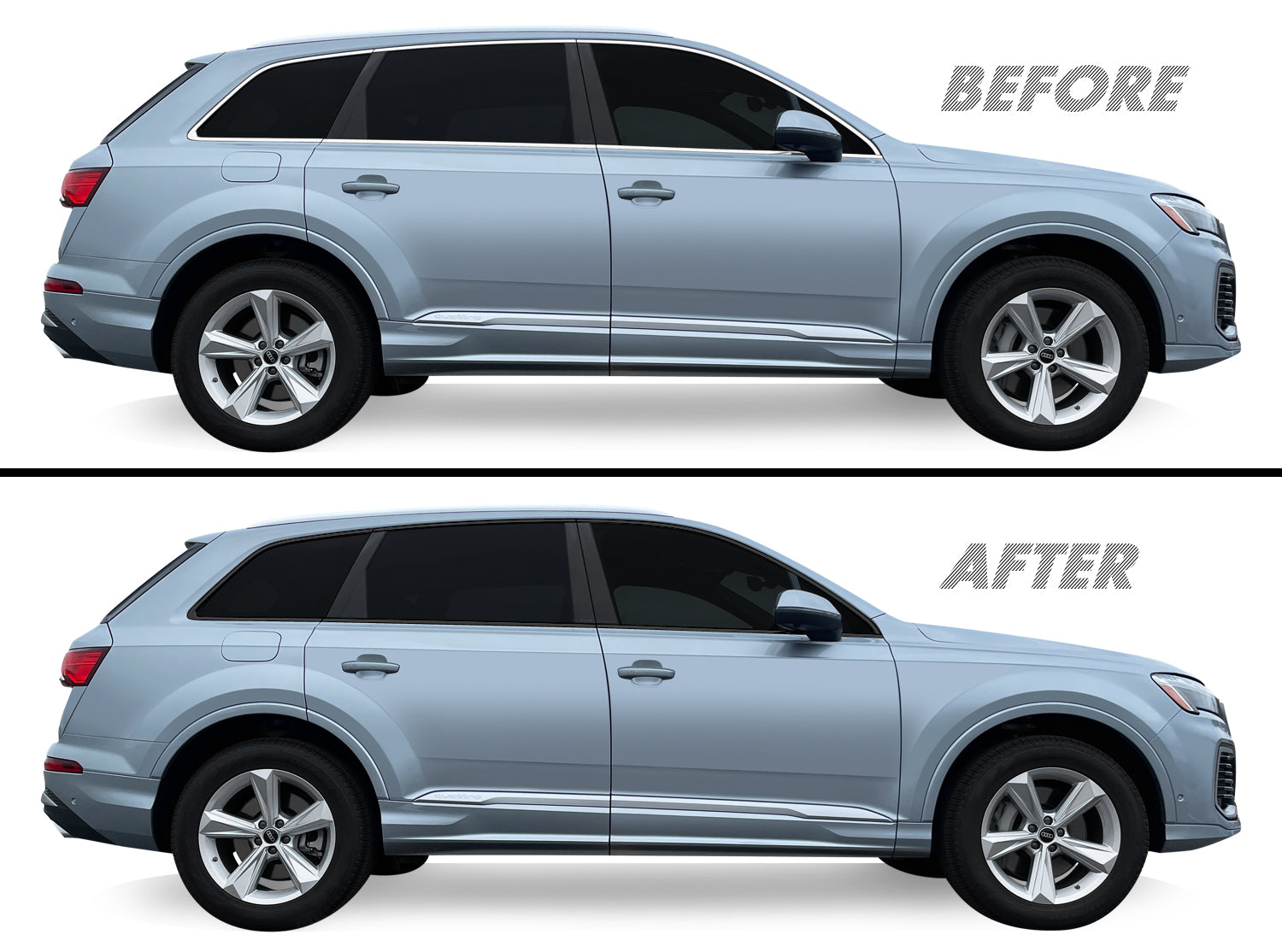 2025-2026 Audi Q7 | Window Trim Chrome Delete PreCut Vinyl Wrap
