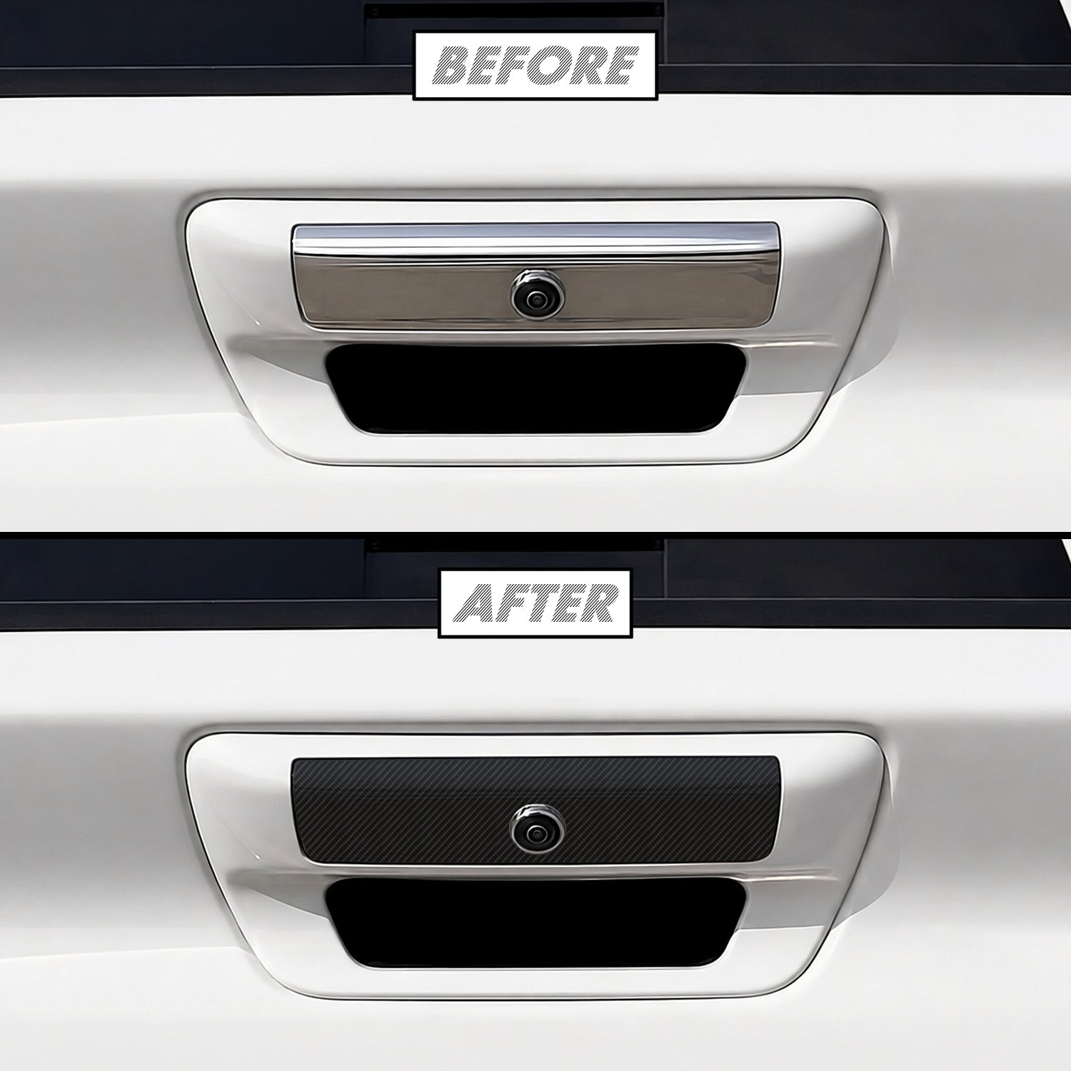 2019-2023 Dodge Ram 1500 | Tailgate Camera Trim Chrome Delete PreCut Vinyl Wrap