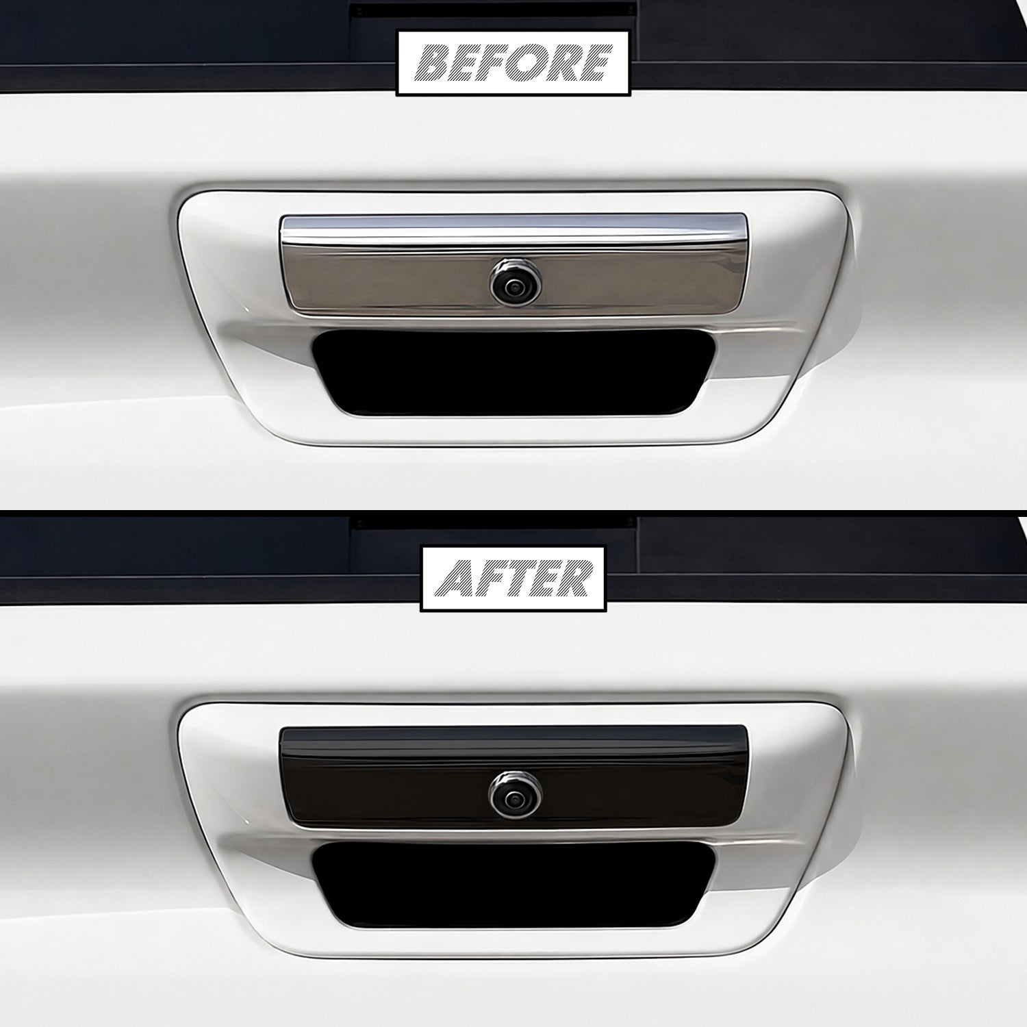 2019-2023 Dodge Ram 1500 | Tailgate Camera Trim Chrome Delete PreCut Vinyl Wrap