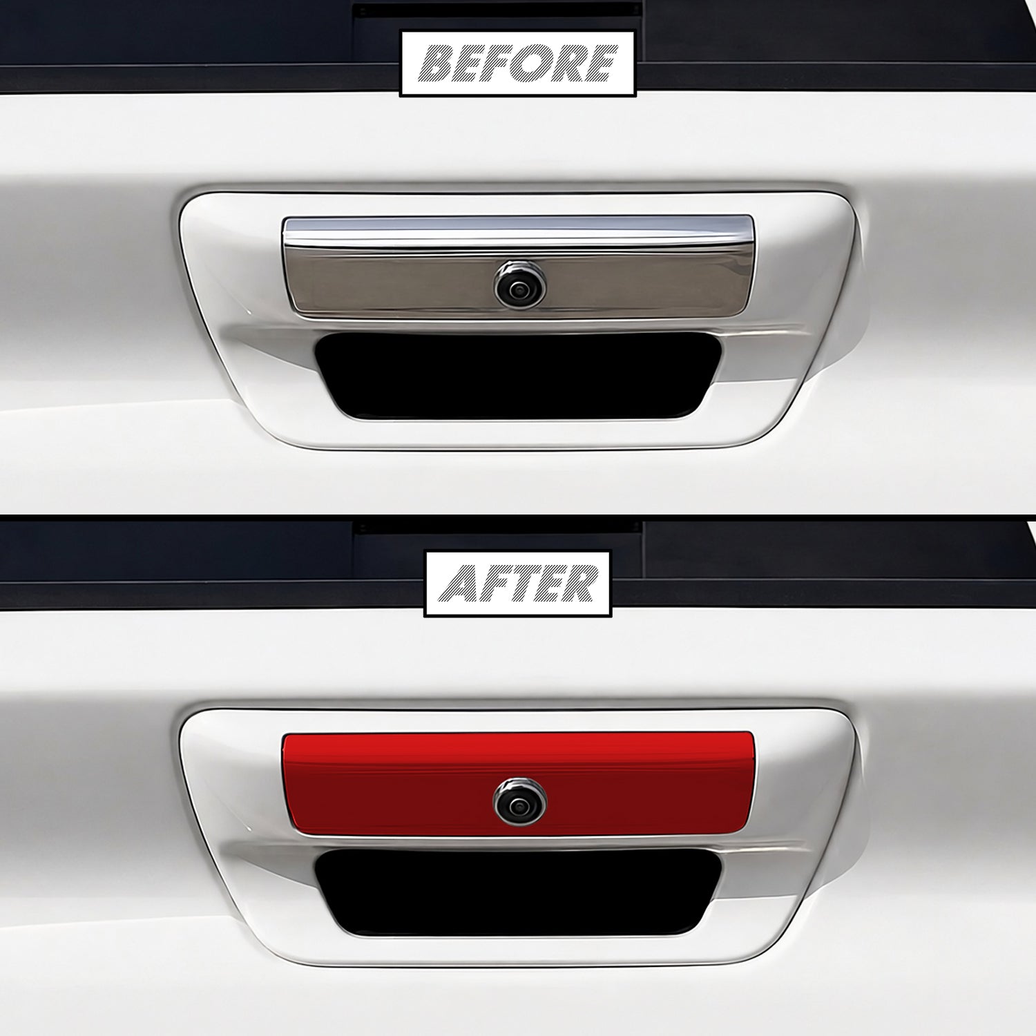 2019-2023 Dodge Ram 1500 | Tailgate Camera Trim Chrome Delete PreCut Vinyl Wrap