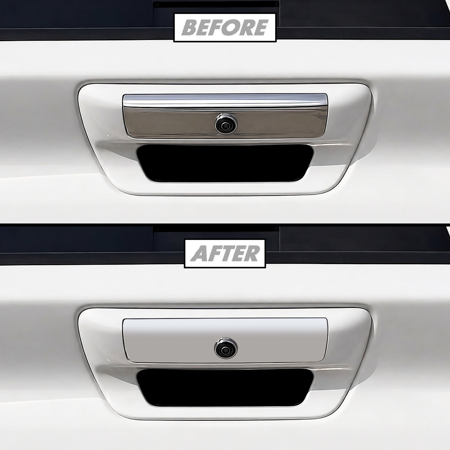 2019-2023 Dodge Ram 1500 | Tailgate Camera Trim Chrome Delete PreCut Vinyl Wrap