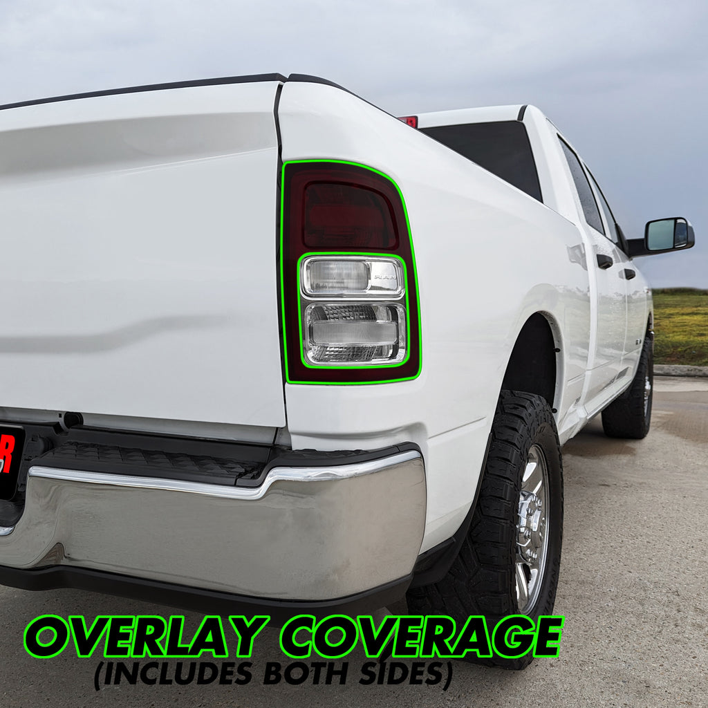 2019-2024 Dodge Ram | Halogen Tail Light Cutout PreCut Tint Overlays