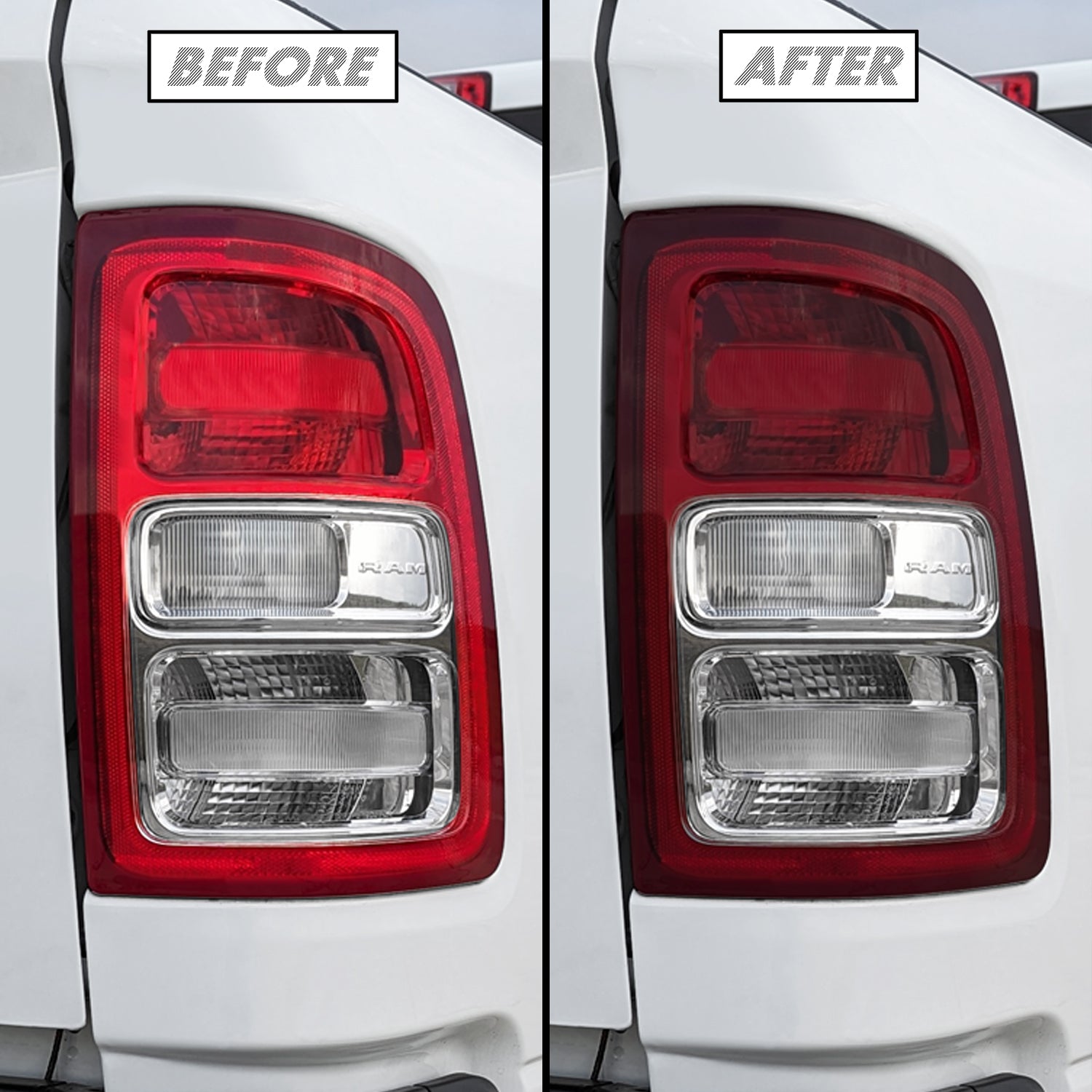 2019-2024 Dodge Ram | Halogen Tail Light Cutout PreCut Tint Overlays