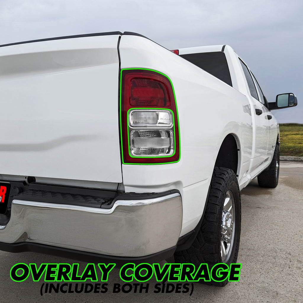 2019-2024 Dodge Ram | Halogen Tail Light Cutout PreCut Tint Overlays