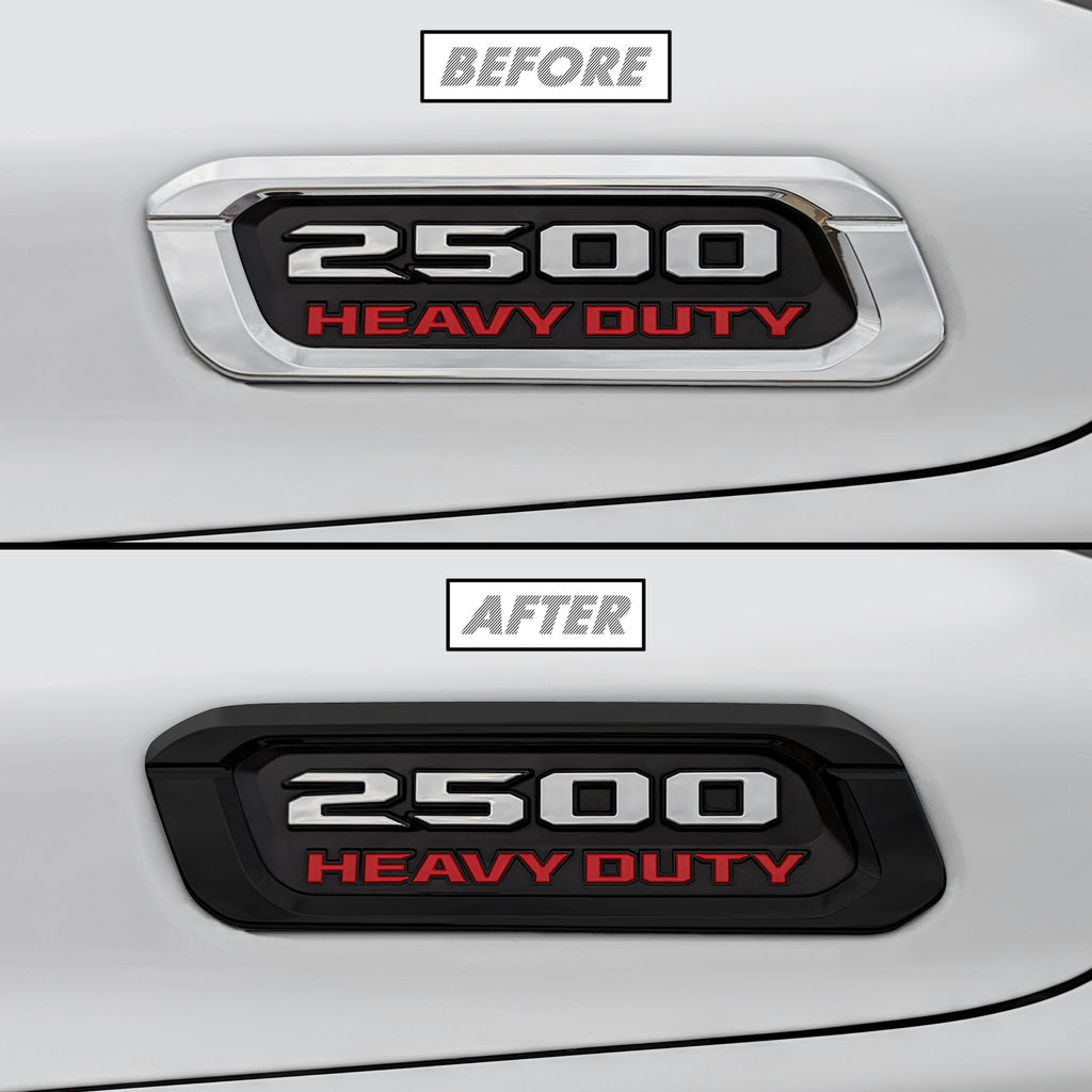 2019-2024 Dodge Ram 2500 | Hood Emblem Trim Chrome Delete PreCut Vinyl Wrap