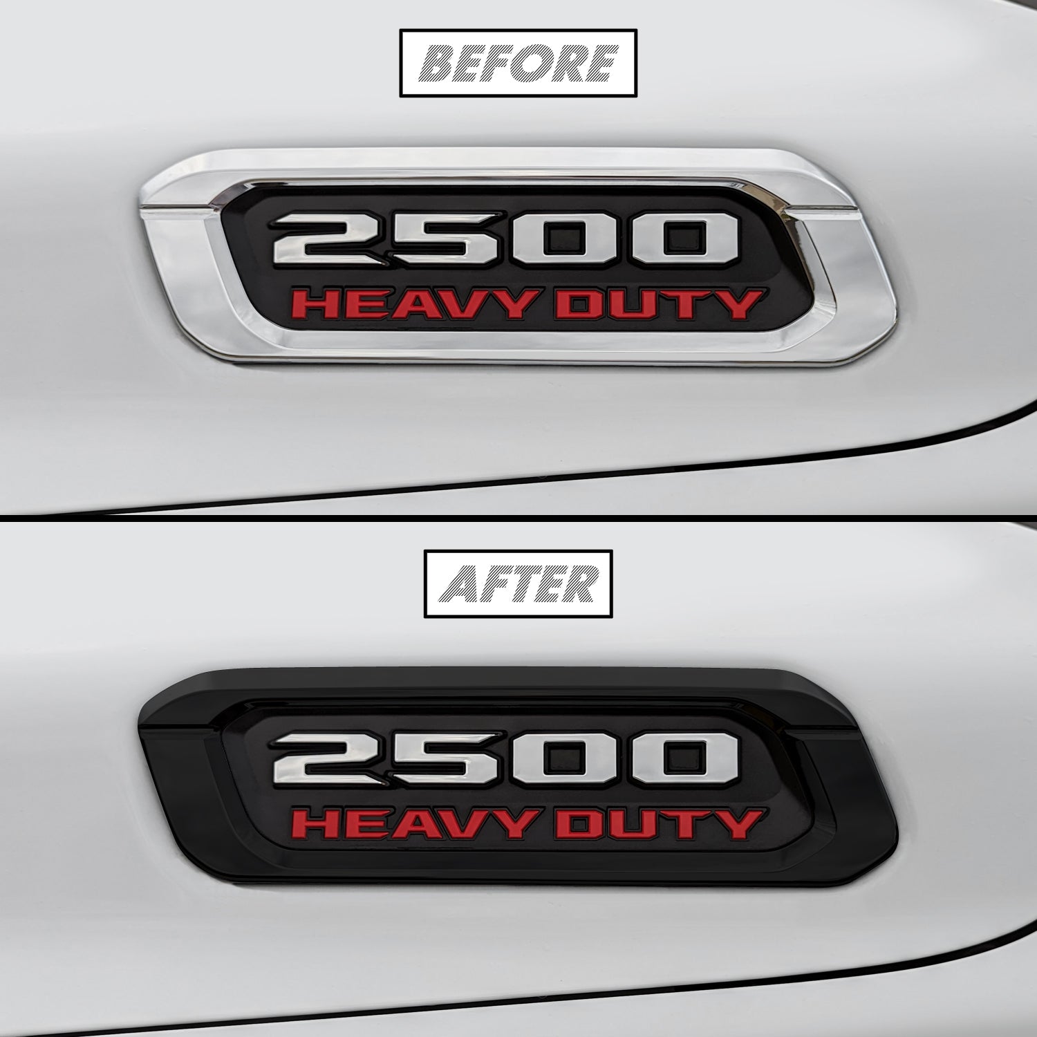 2019-2024 Dodge Ram 2500 | Hood Emblem Trim Chrome Delete PreCut Vinyl Wrap