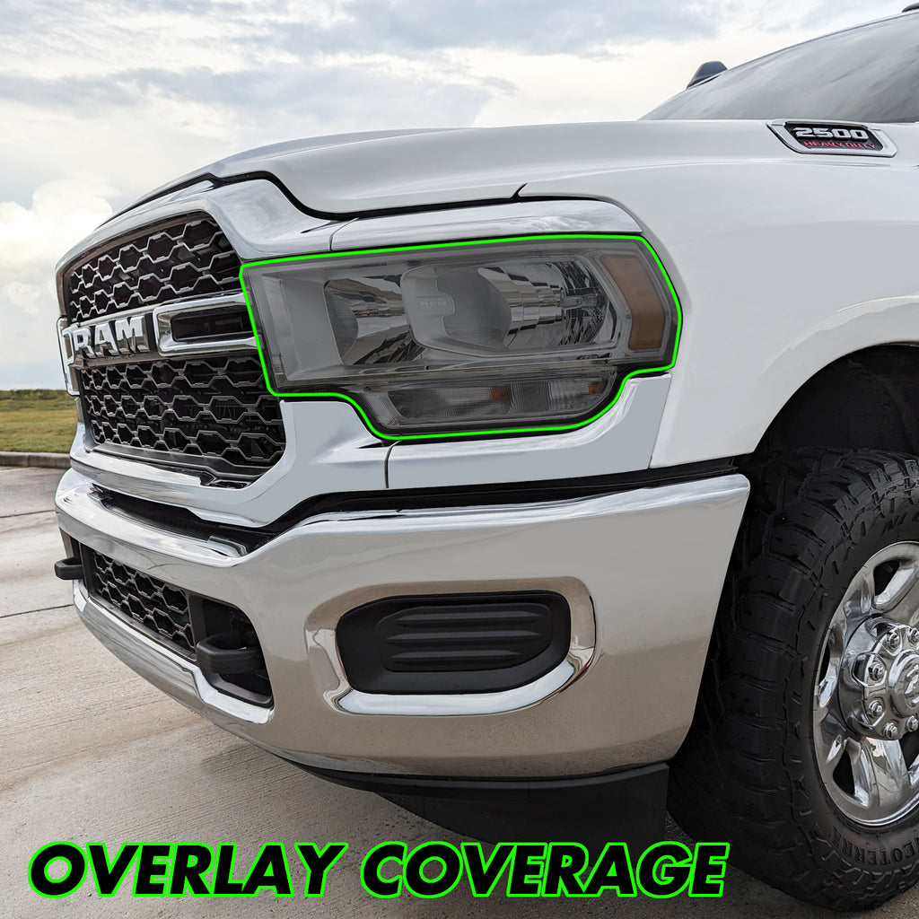 2019-2024 Dodge Ram 2500 / 3500 | Headlight PreCut Tint Overlays