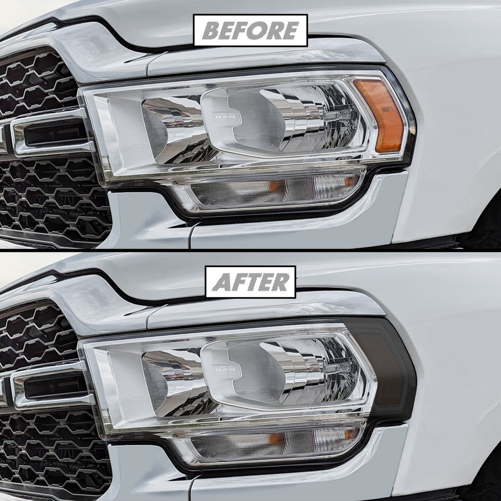 2019-2024 Dodge Ram 2500 / 3500 | Headlight Side Marker PreCut Tint Overlays