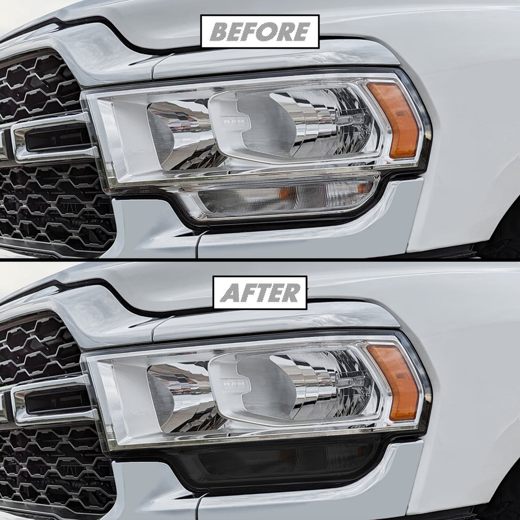 2019-2024 Dodge Ram 2500 / 3500  | Headlight Turn Signal PreCut Tint Overlays