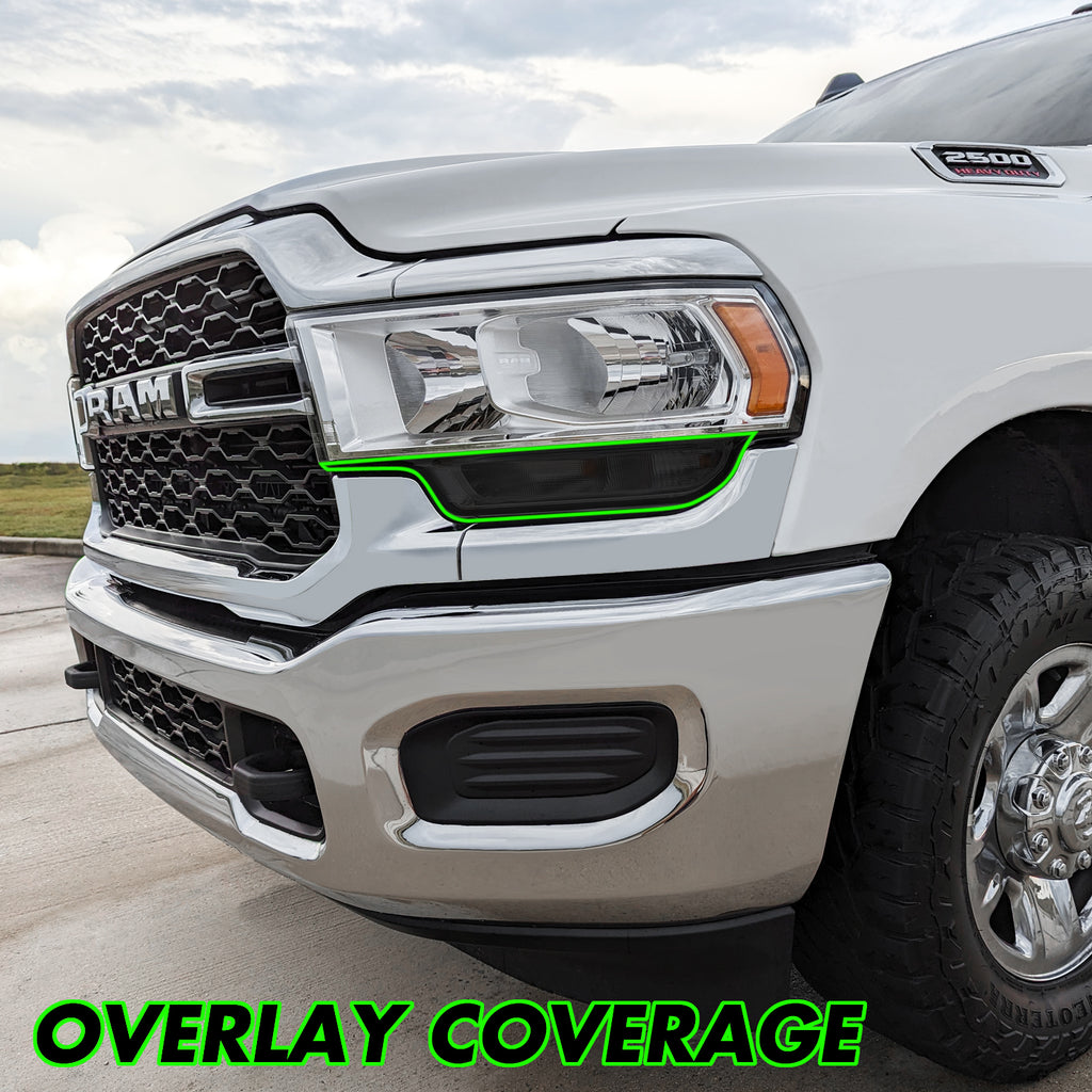 2019-2024 Dodge Ram 2500 / 3500  | Headlight Turn Signal PreCut Tint Overlays