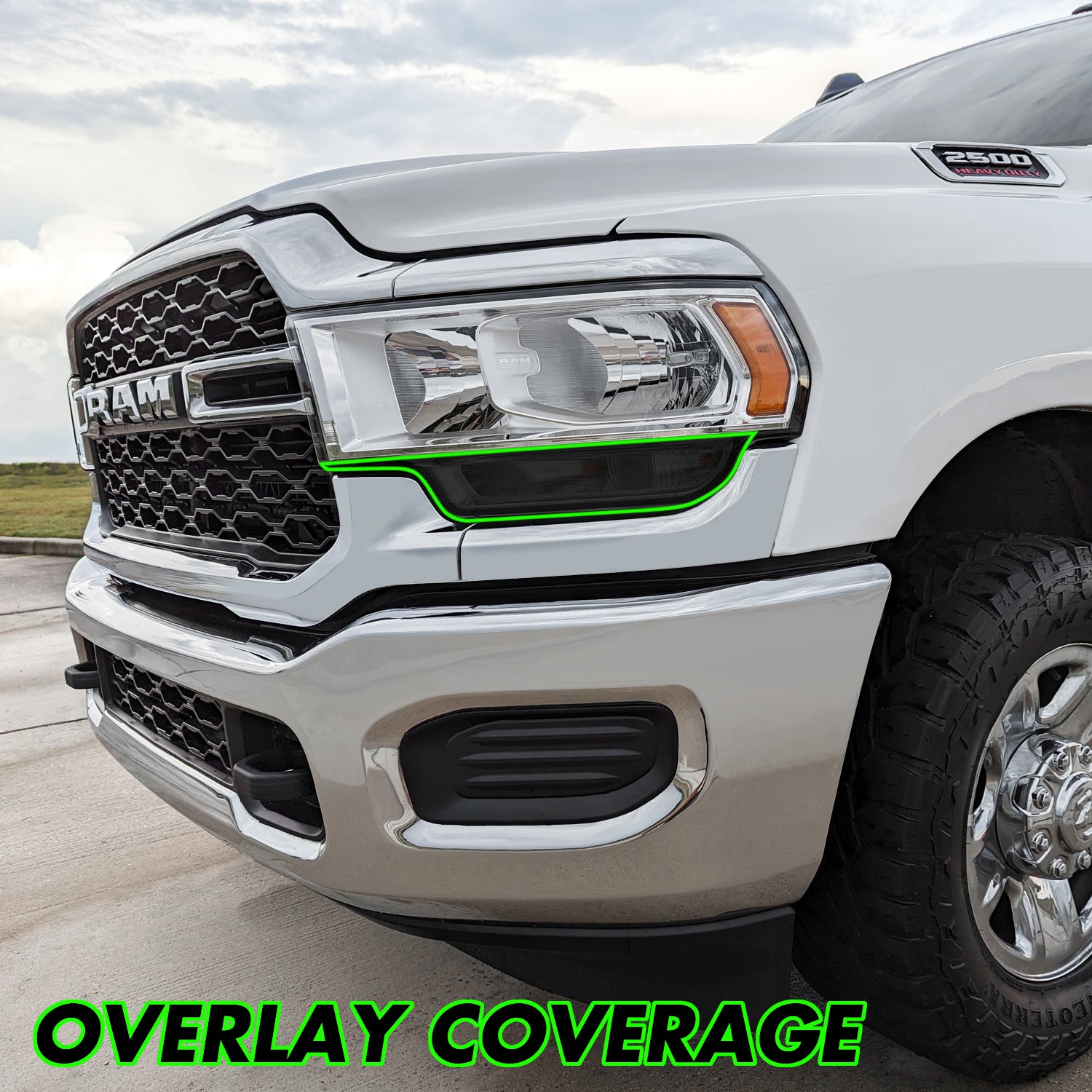 2019-2024 Dodge Ram 2500 / 3500  | Headlight Turn Signal PreCut Tint Overlays