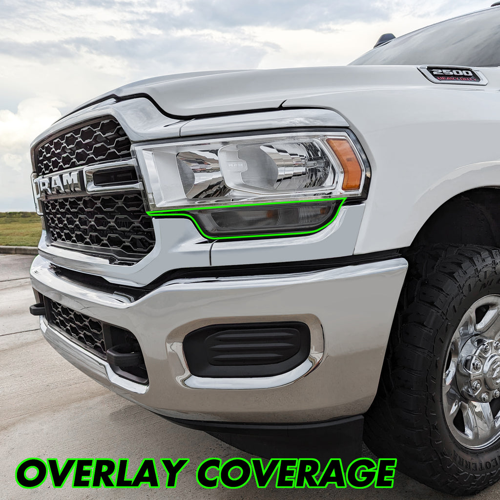 2019-2024 Dodge Ram 2500 / 3500  | Headlight Turn Signal PreCut Tint Overlays