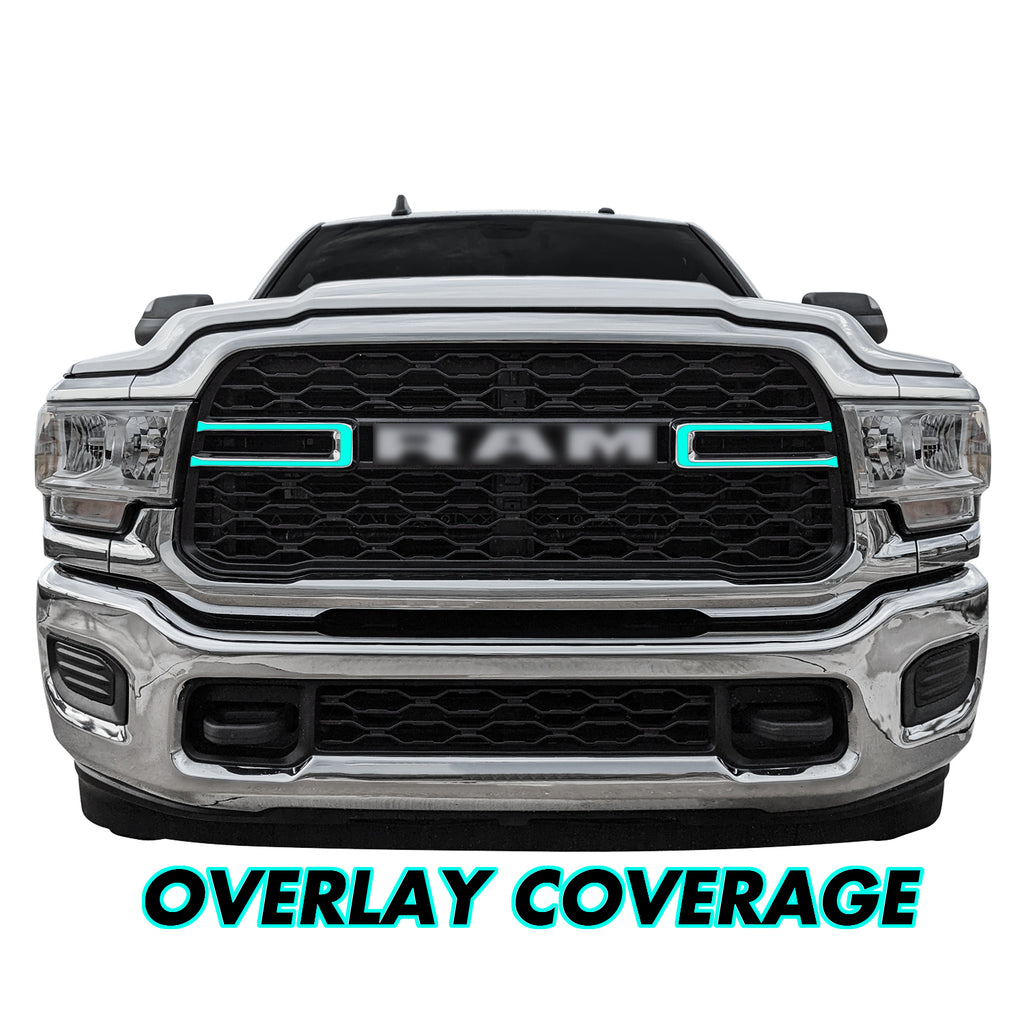 2019-2024 Dodge Ram 2500 / 3500 | Inner Front Grill Blackout Accent PreCut Vinyl Wrap