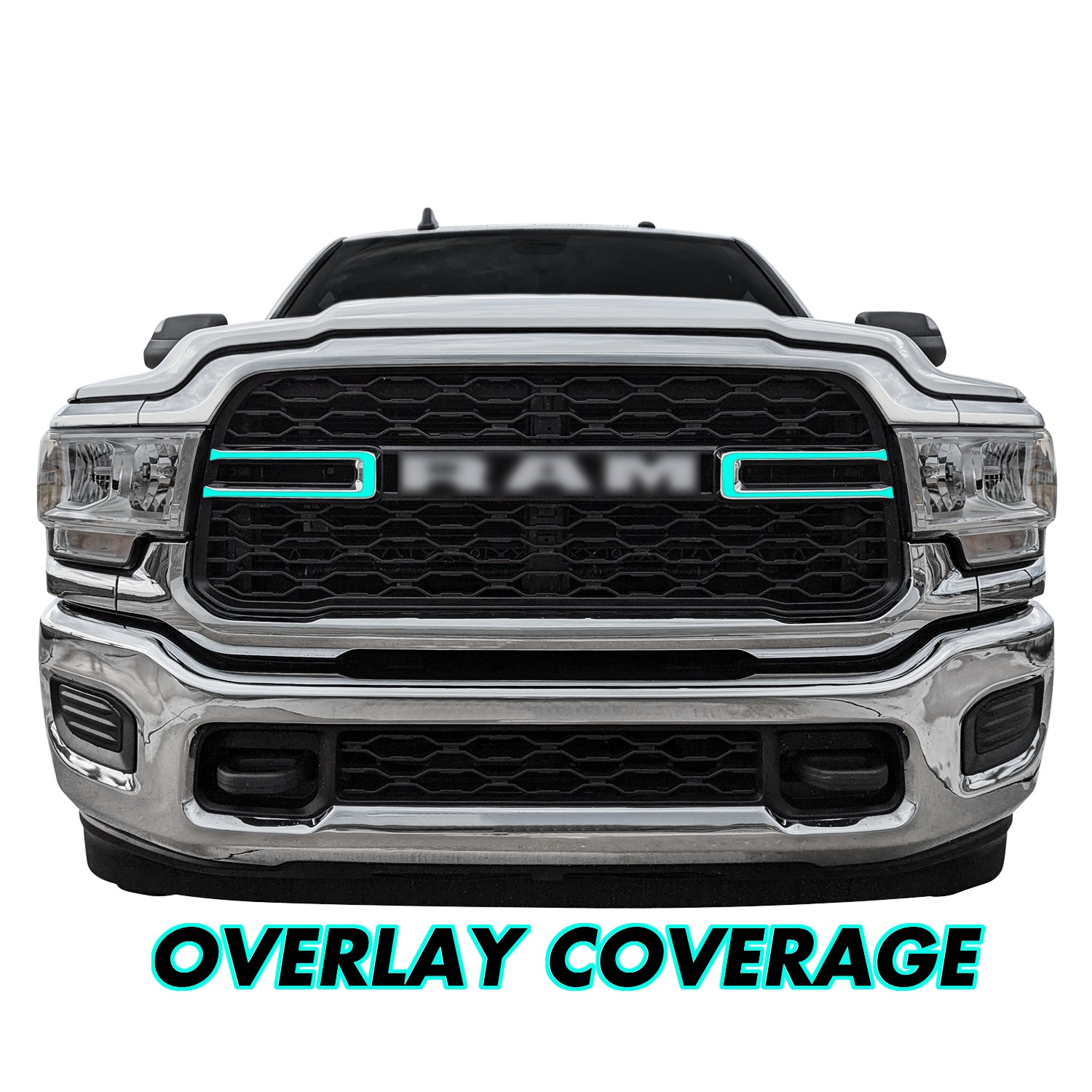 2019-2024 Dodge Ram 2500 / 3500 | Inner Front Grill Blackout Accent PreCut Vinyl Wrap