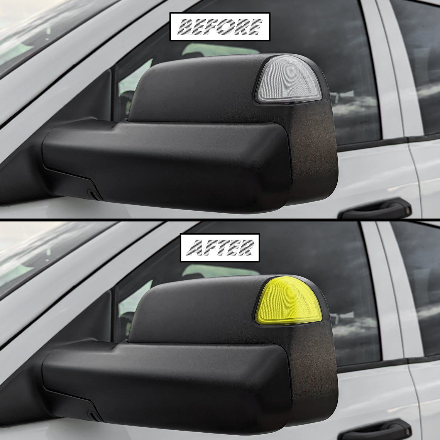 2019-2024 Dodge Ram | Towing Mirror Turn Signal PreCut Tint Overlays