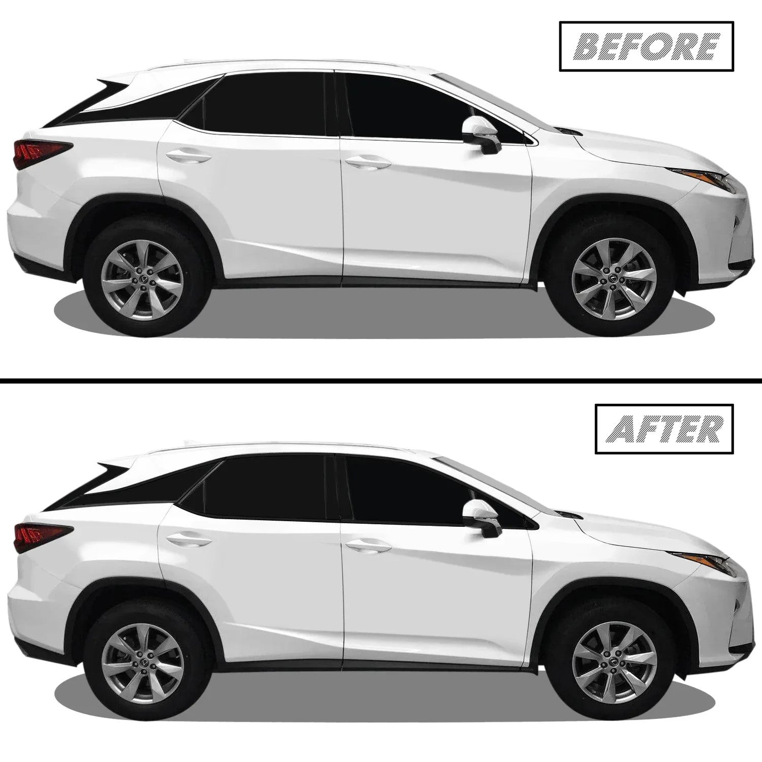 2016-2022 Lexus RX | Window Trim Chrome Delete PreCut Vinyl Wrap