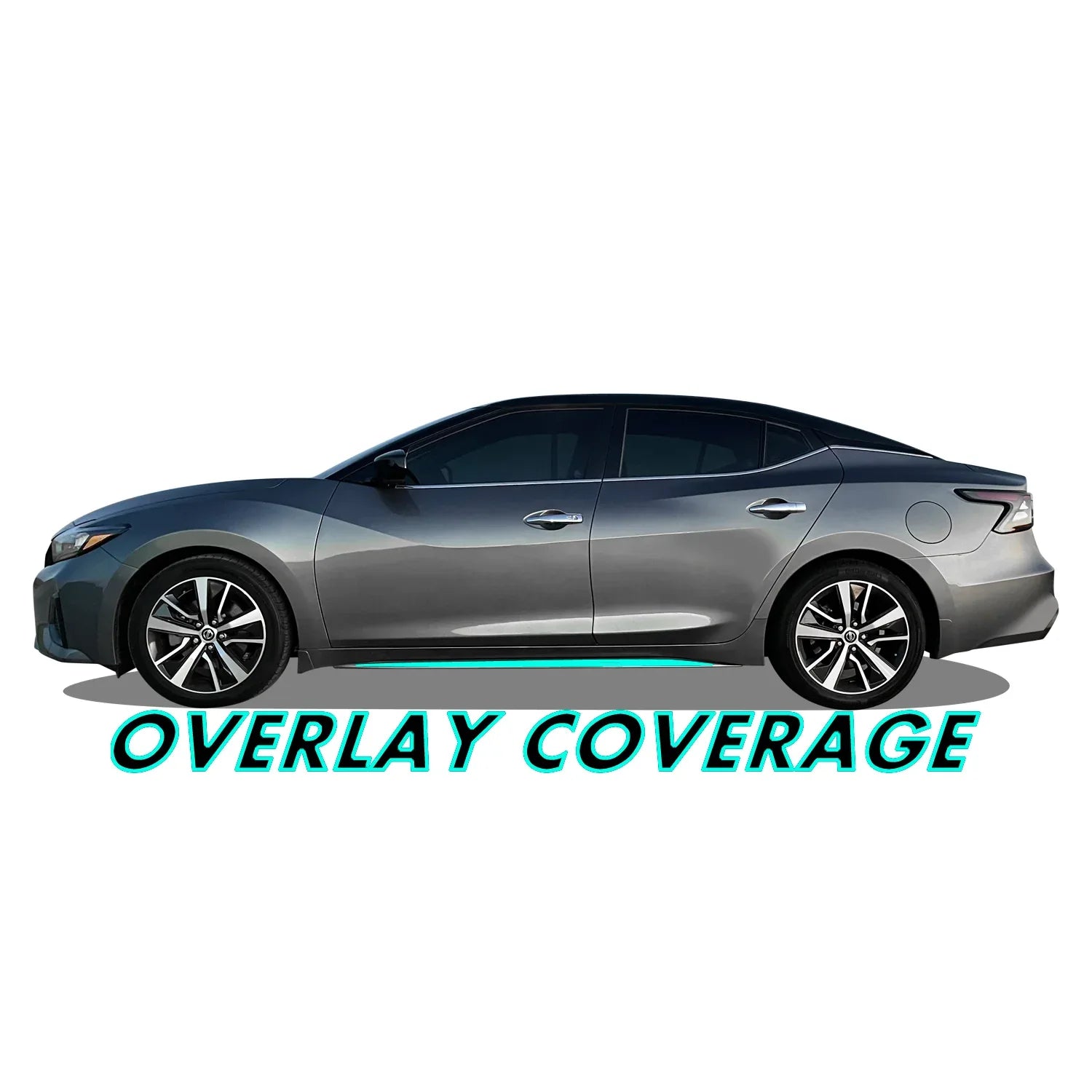 2019-2023 Nissan Maxima | Side Skirt Trim Chrome Delete PreCut Vinyl Wrap