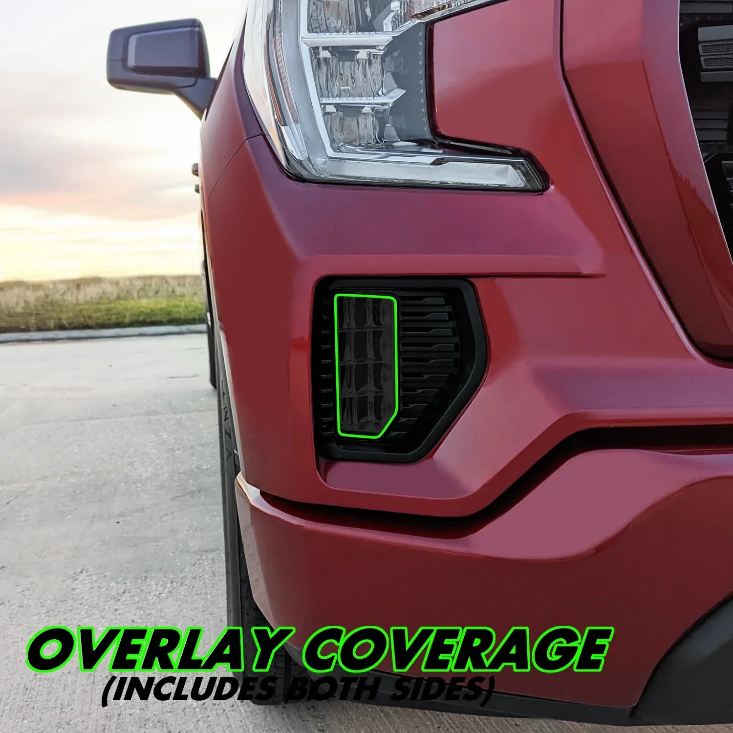 2019-2021 GMC Sierra 1500 | Fog Light PreCut Tint Overlays