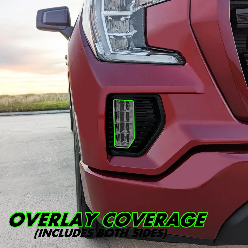 2019-2021 GMC Sierra 1500 | Fog Light PreCut Tint Overlays