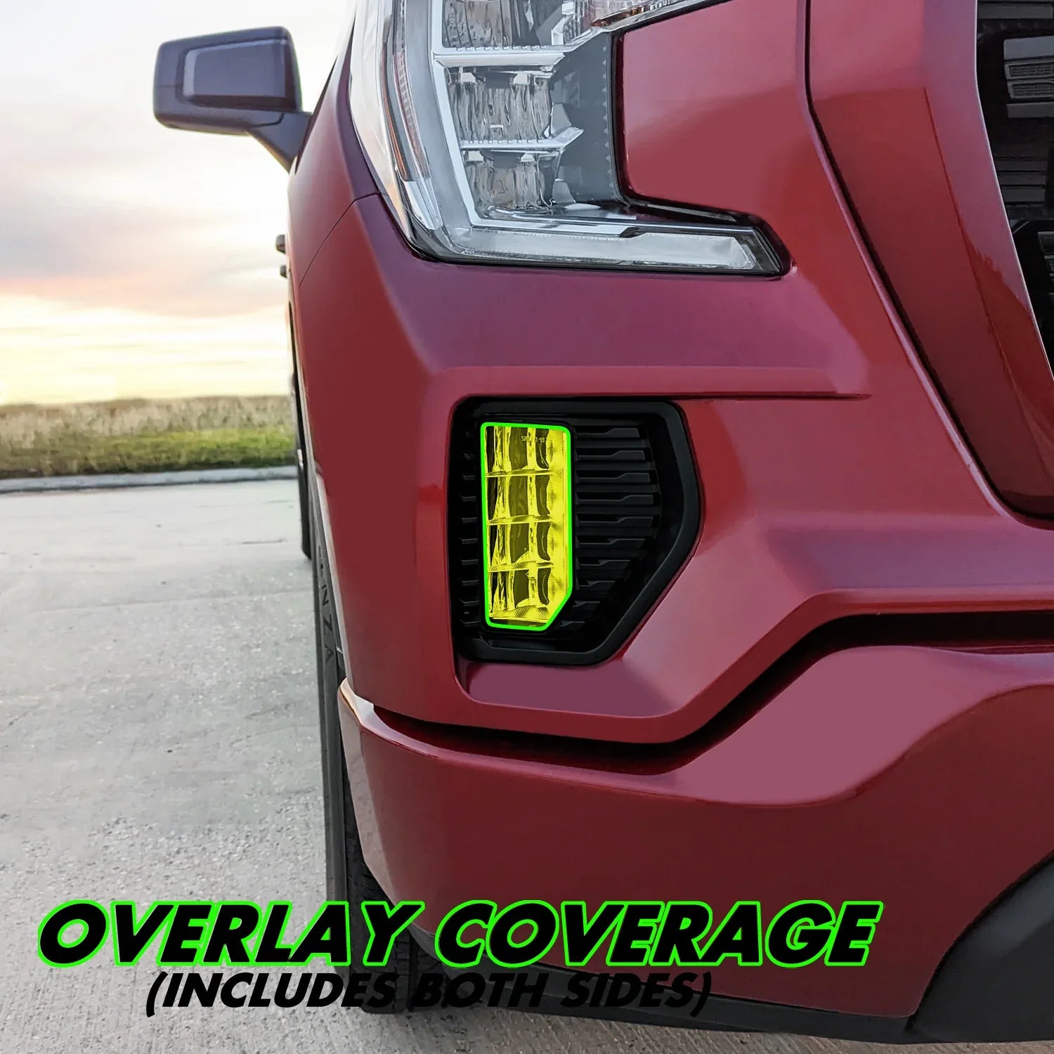 2019-2021 GMC Sierra 1500 | Fog Light PreCut Tint Overlays
