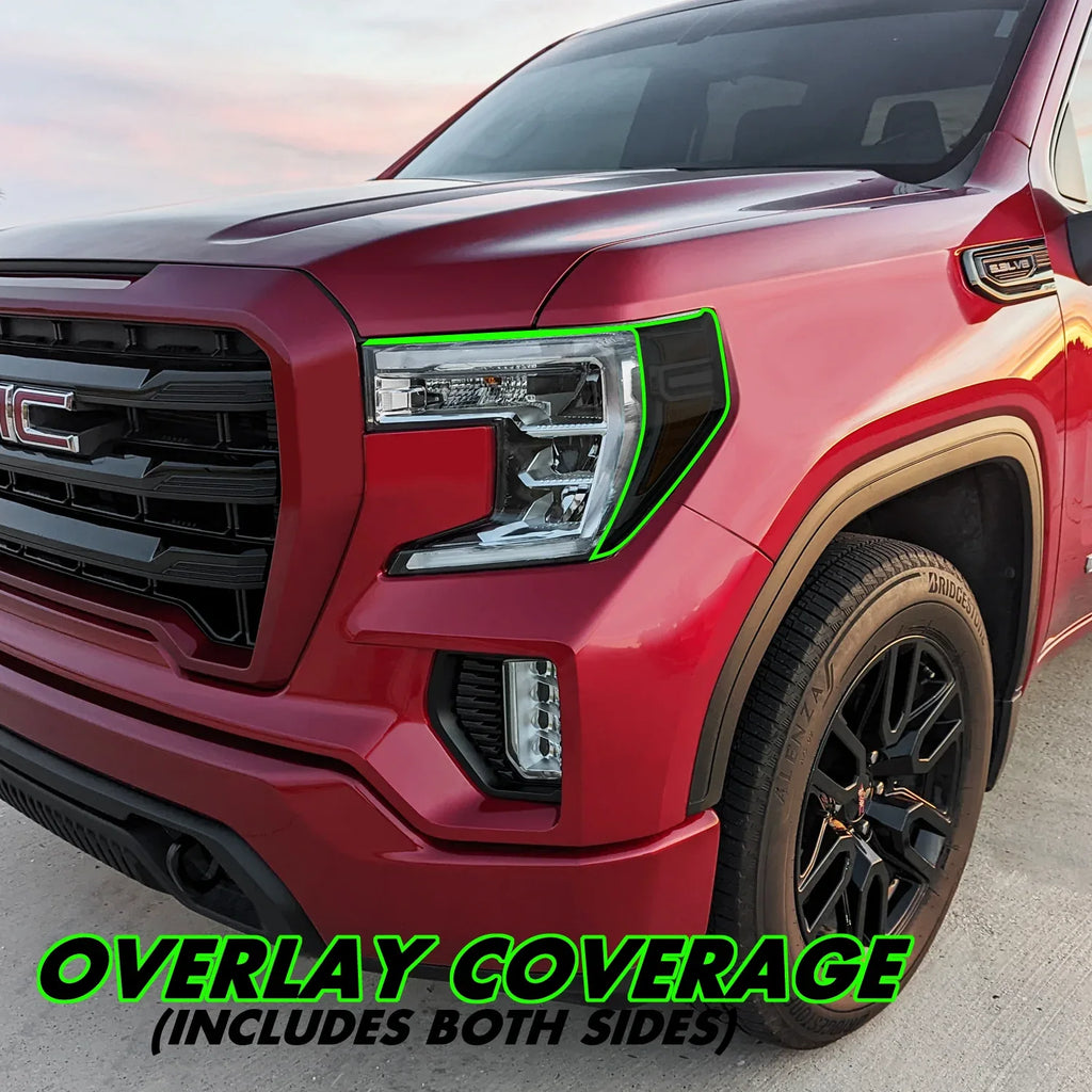 2019-2021 GMC Sierra 1500 | Headlight Side Marker PreCut Tint Overlays