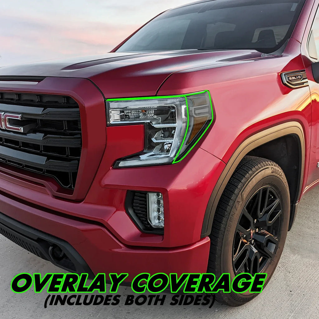 2019-2021 GMC Sierra 1500 | Headlight Side Marker PreCut Tint Overlays