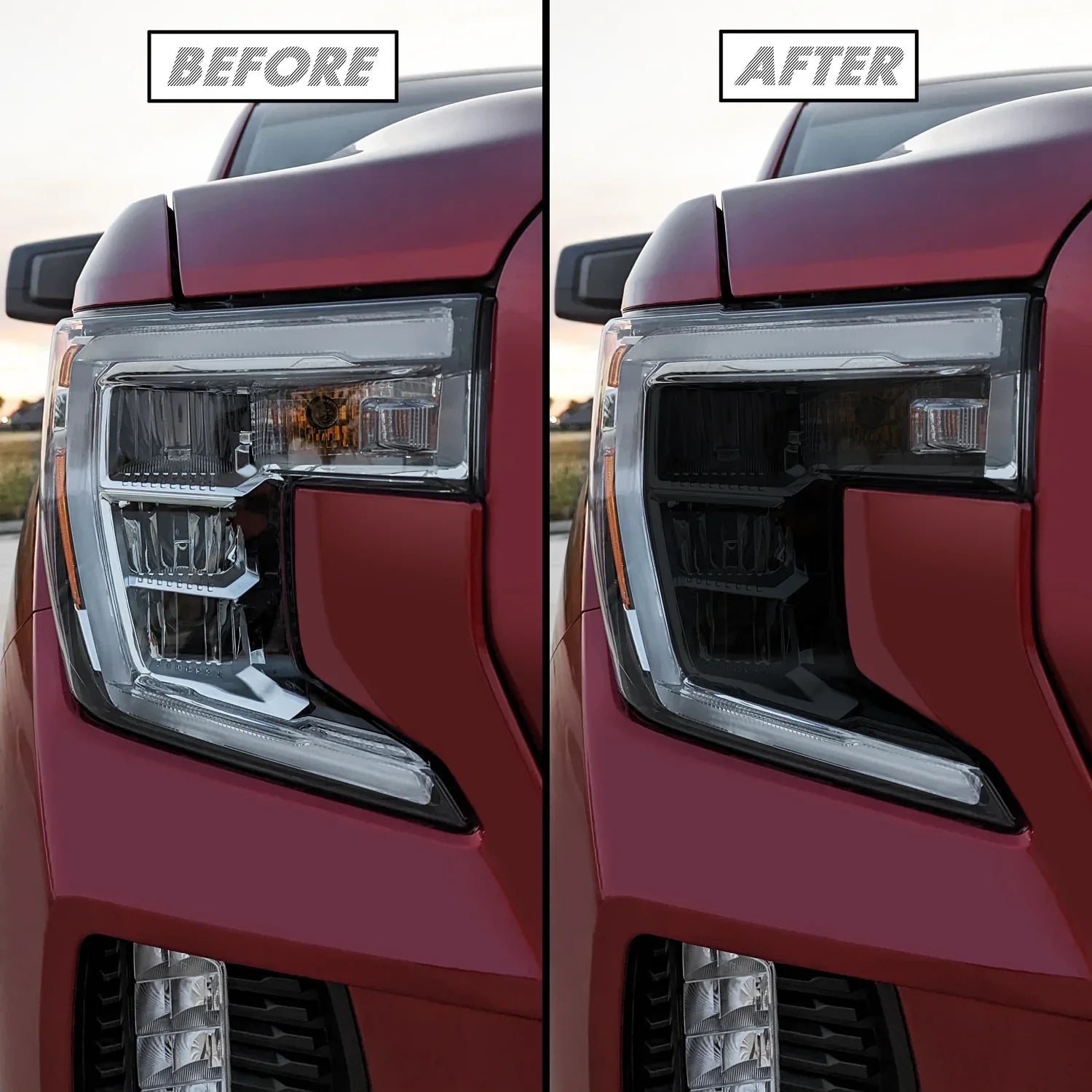 2019-2021 GMC Sierra 1500 | Inner Headlight PreCut Tint Overlays