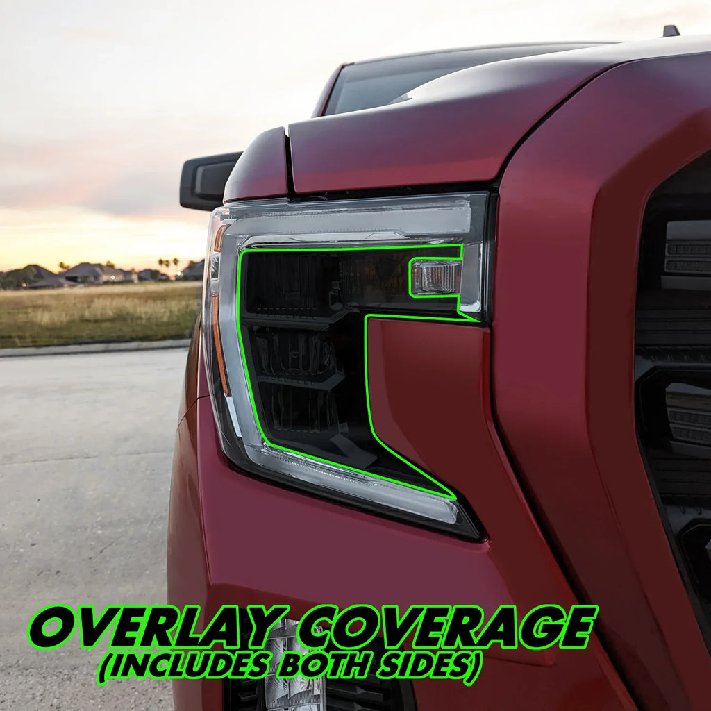 2019-2021 GMC Sierra 1500 | Inner Headlight PreCut Tint Overlays