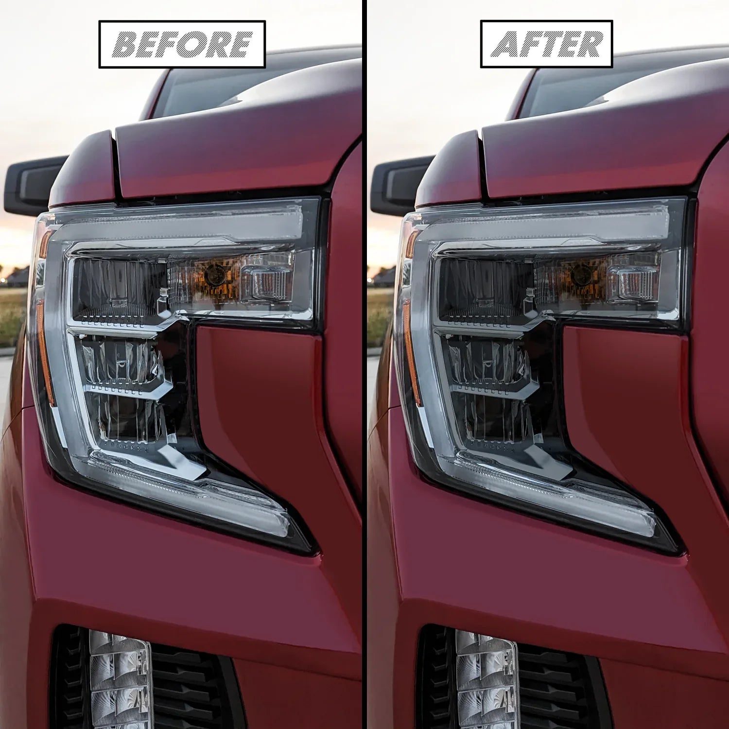2019-2021 GMC Sierra 1500 | Inner Headlight PreCut Tint Overlays