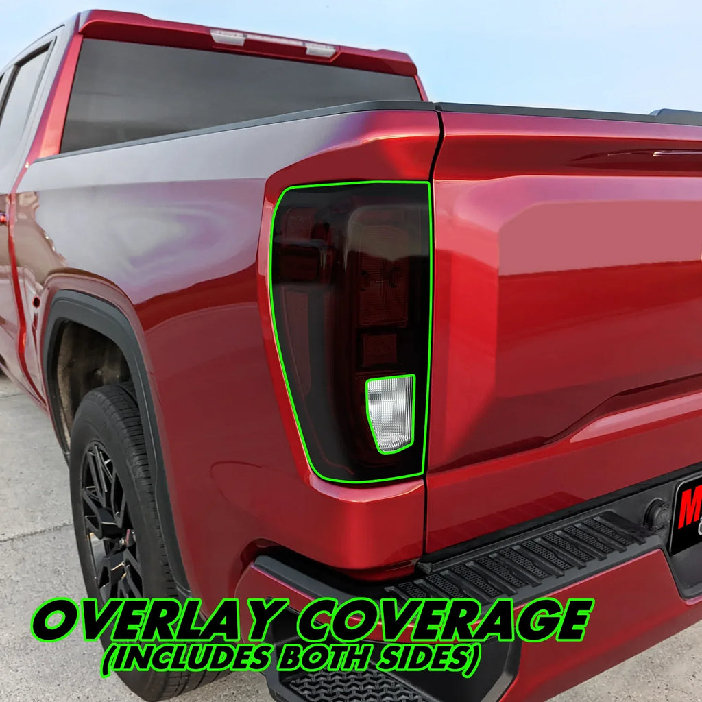 2019-2026 GMC Sierra 1500 | Tail Light Cutout (Non LED) PreCut Tint Overlays