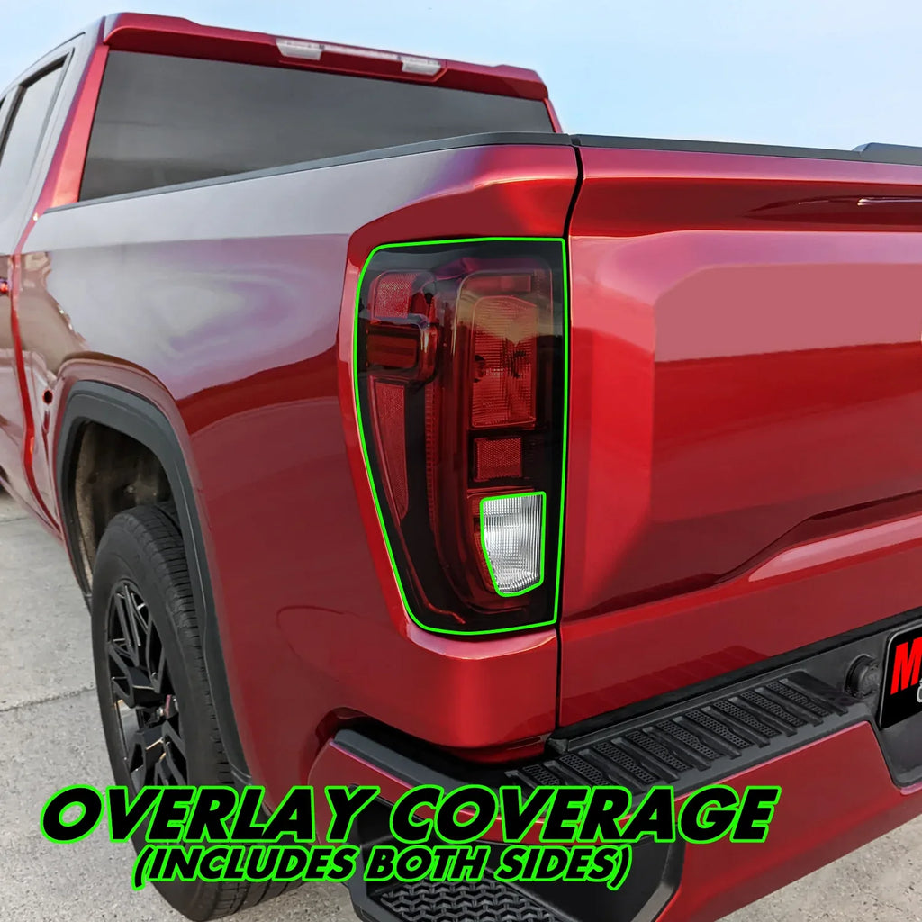 2019-2026 GMC Sierra 1500 | Tail Light Cutout (Non LED) PreCut Tint Overlays