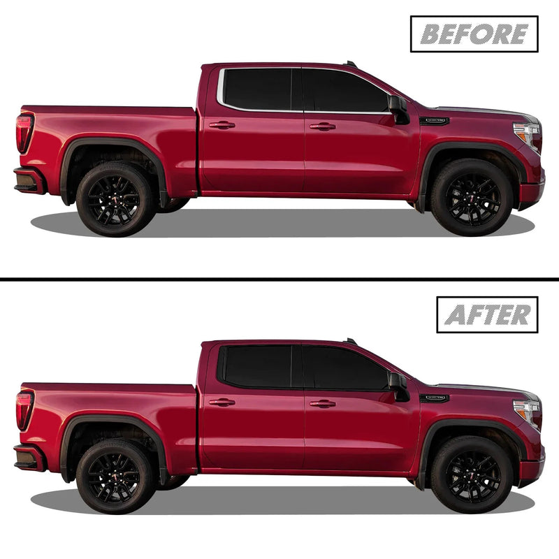 2019-2026 GMC Sierra 1500 | Window Trim Chrome Delete PreCut Vinyl Wrap