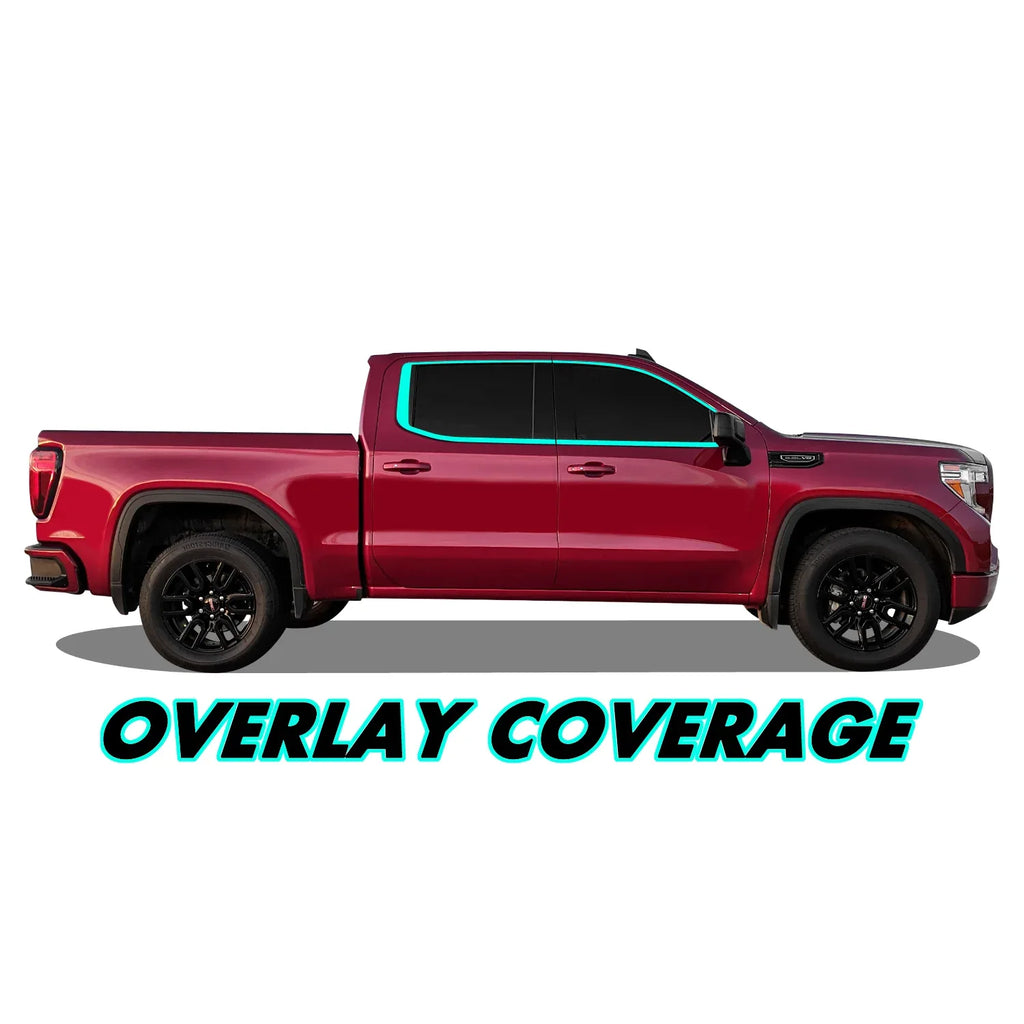 2019-2026 GMC Sierra 1500 | Window Trim Chrome Delete PreCut Vinyl Wrap