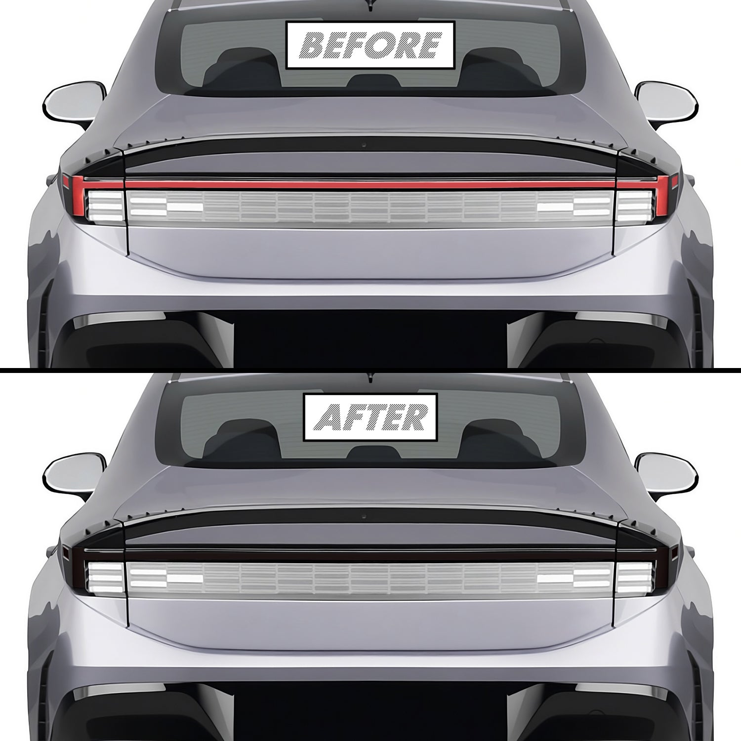 2024-2026 Hyundai Sonata | Tail Light Cutout PreCut Tint Overlays