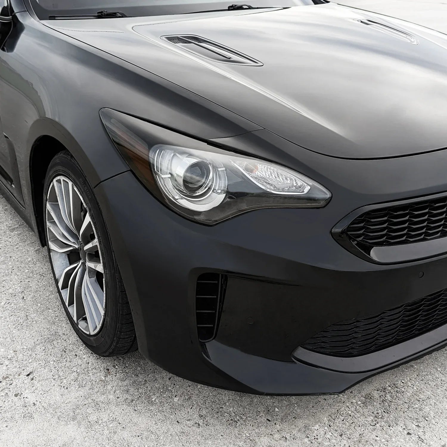 2018-2023 Kia Stinger | Headlight Cutout PreCut Tint Overlays