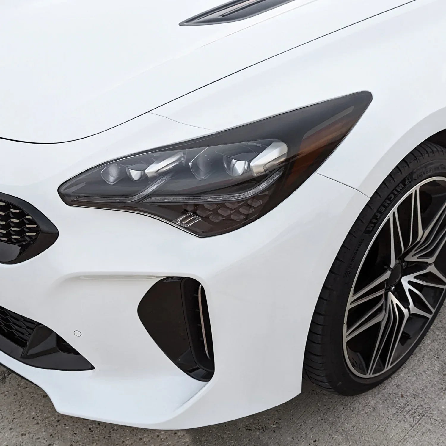 2018-2023 Kia Stinger | Headlight Cutout PreCut Tint Overlays
