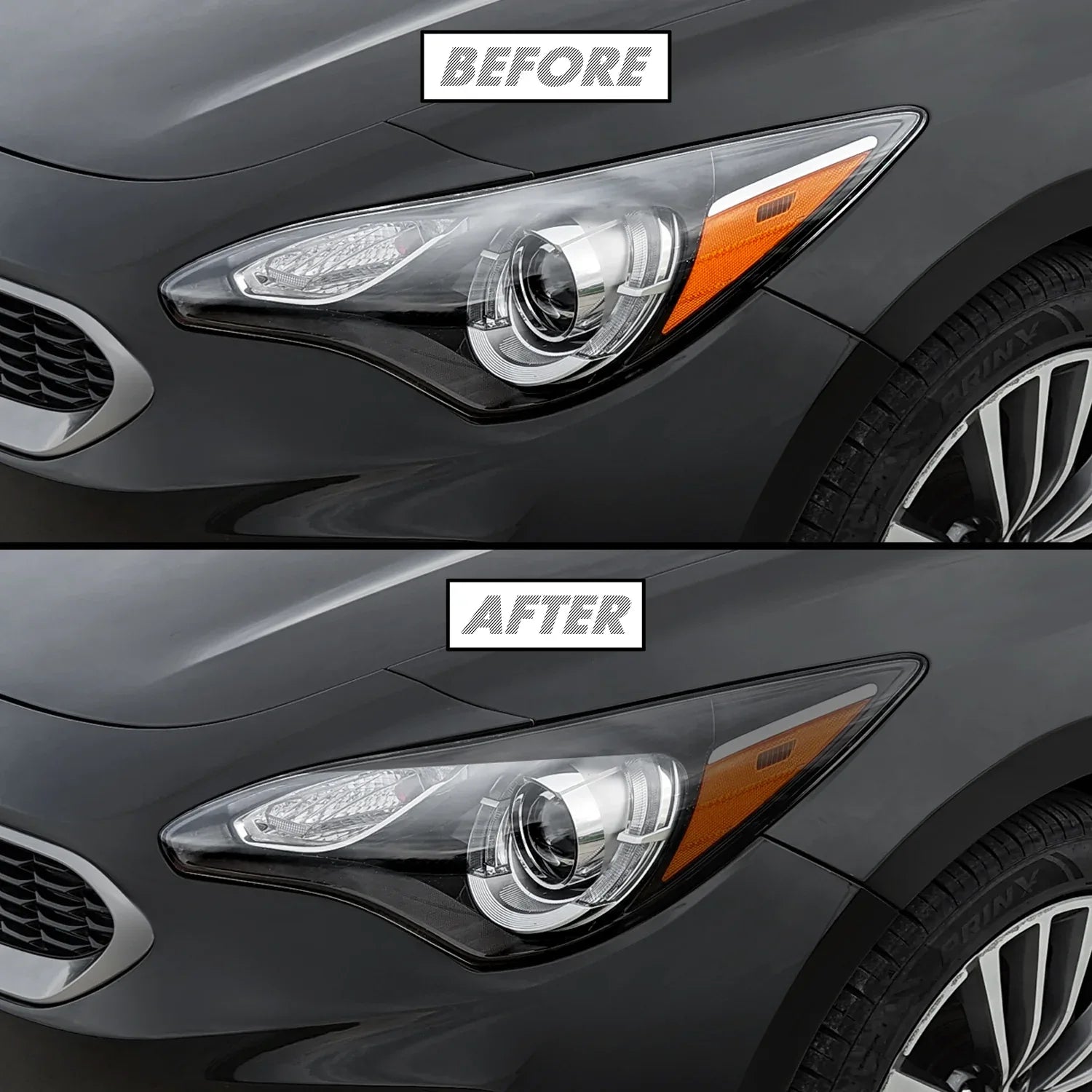 2018-2023 Kia Stinger | Headlight Cutout PreCut Tint Overlays