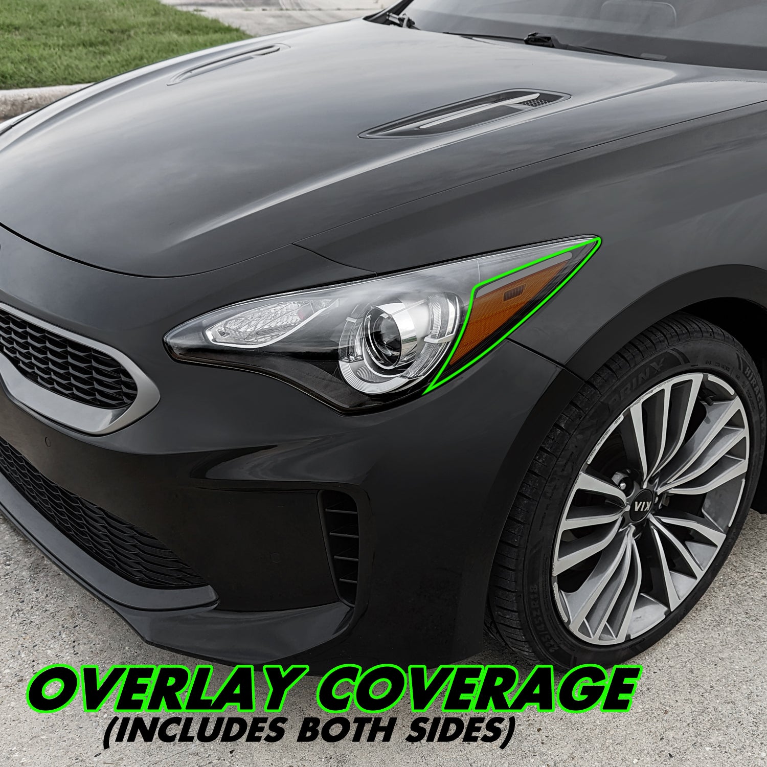 2018-2023 Kia Stinger | Headlight Side Marker PreCut Tint Overlays