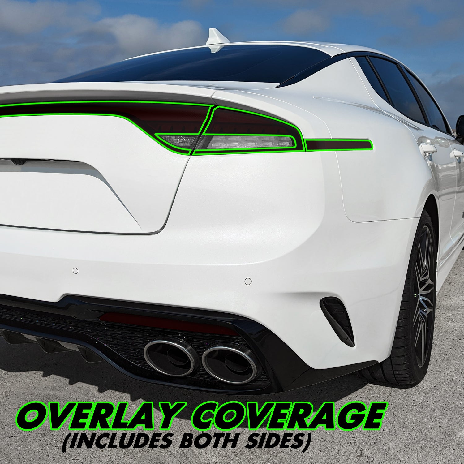 2022-2023 Kia Stinger | Tail Light Cutout PreCut Tint Overlays