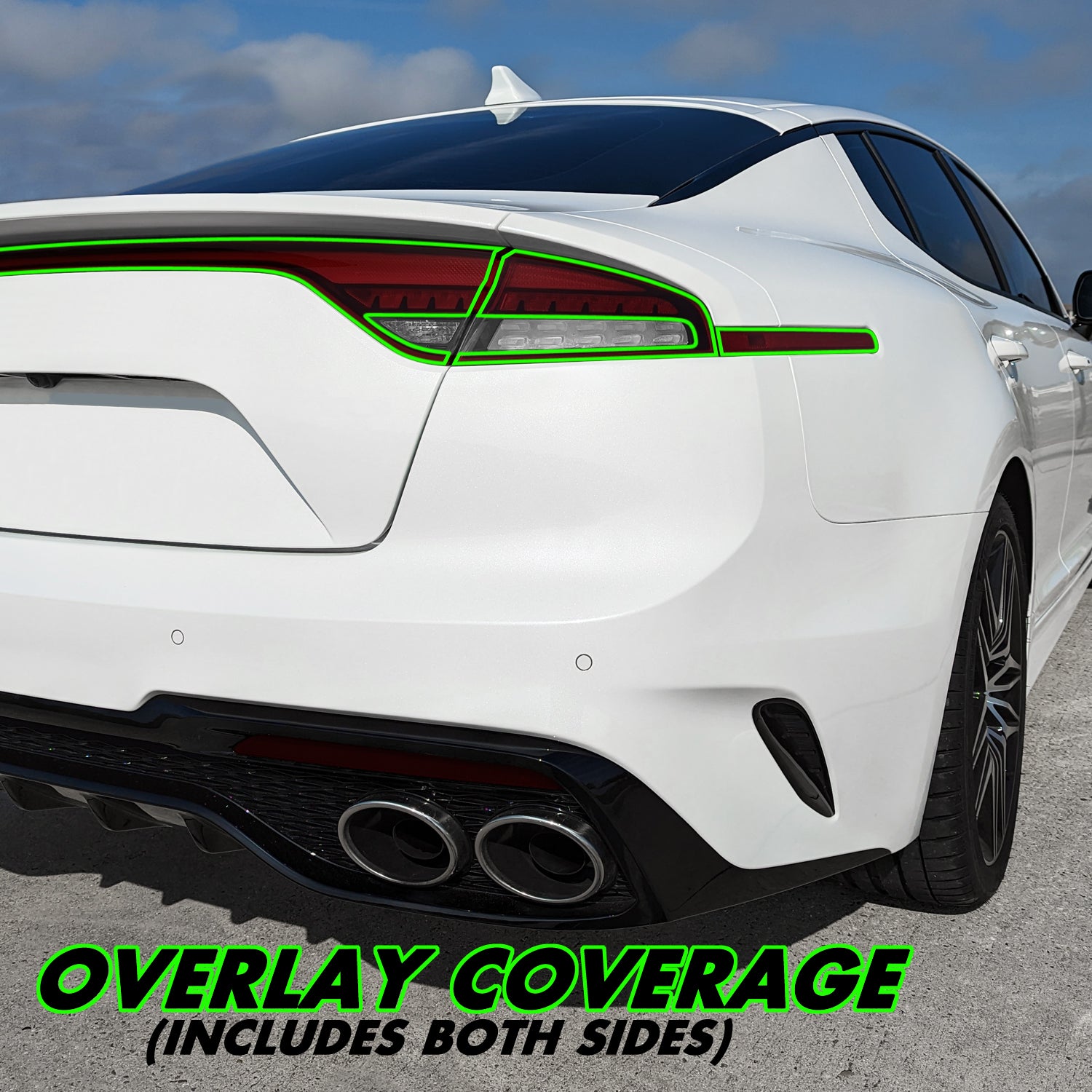 2022-2023 Kia Stinger | Tail Light Cutout PreCut Tint Overlays