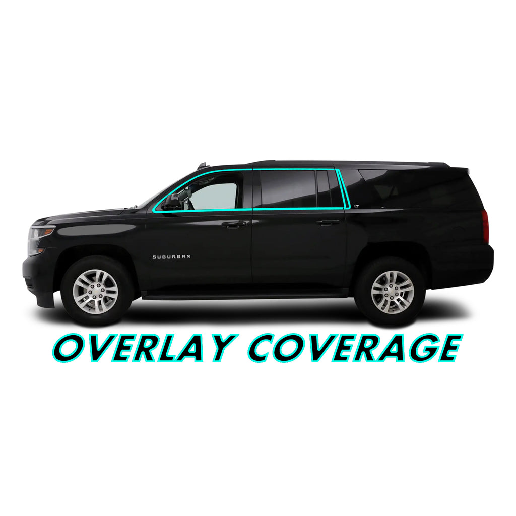2015-2020 Chevrolet Suburban | Window Trim Chrome Delete PreCut Vinyl Wrap